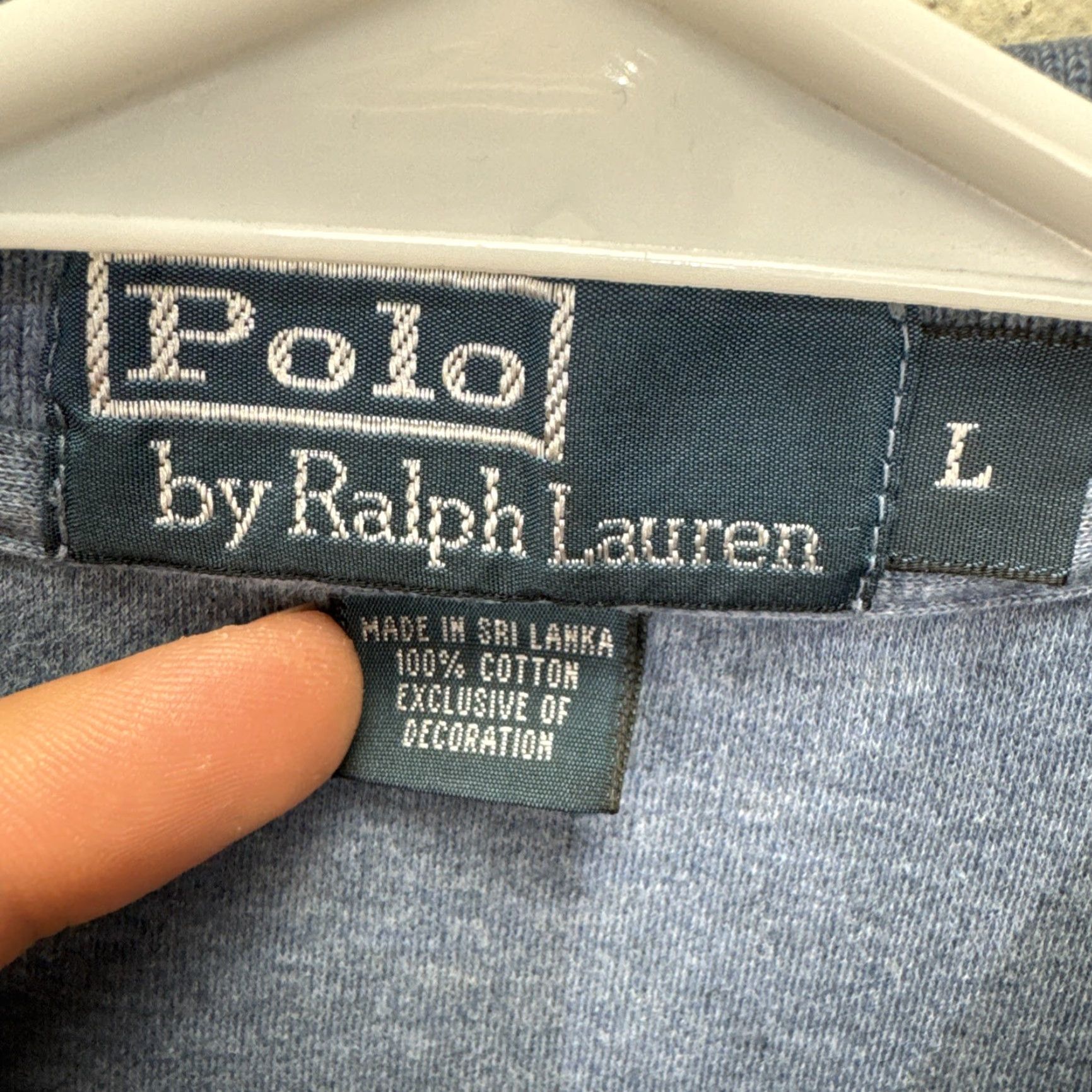 Polo Ralph Lauren VINTAGE Polo Ralph Lauren Polo Shirt Men Large Blue Yellow Pony Logo 100% Cotton Casual Office Size US L / EU 52-54 / 3 - 2 Thumbnail