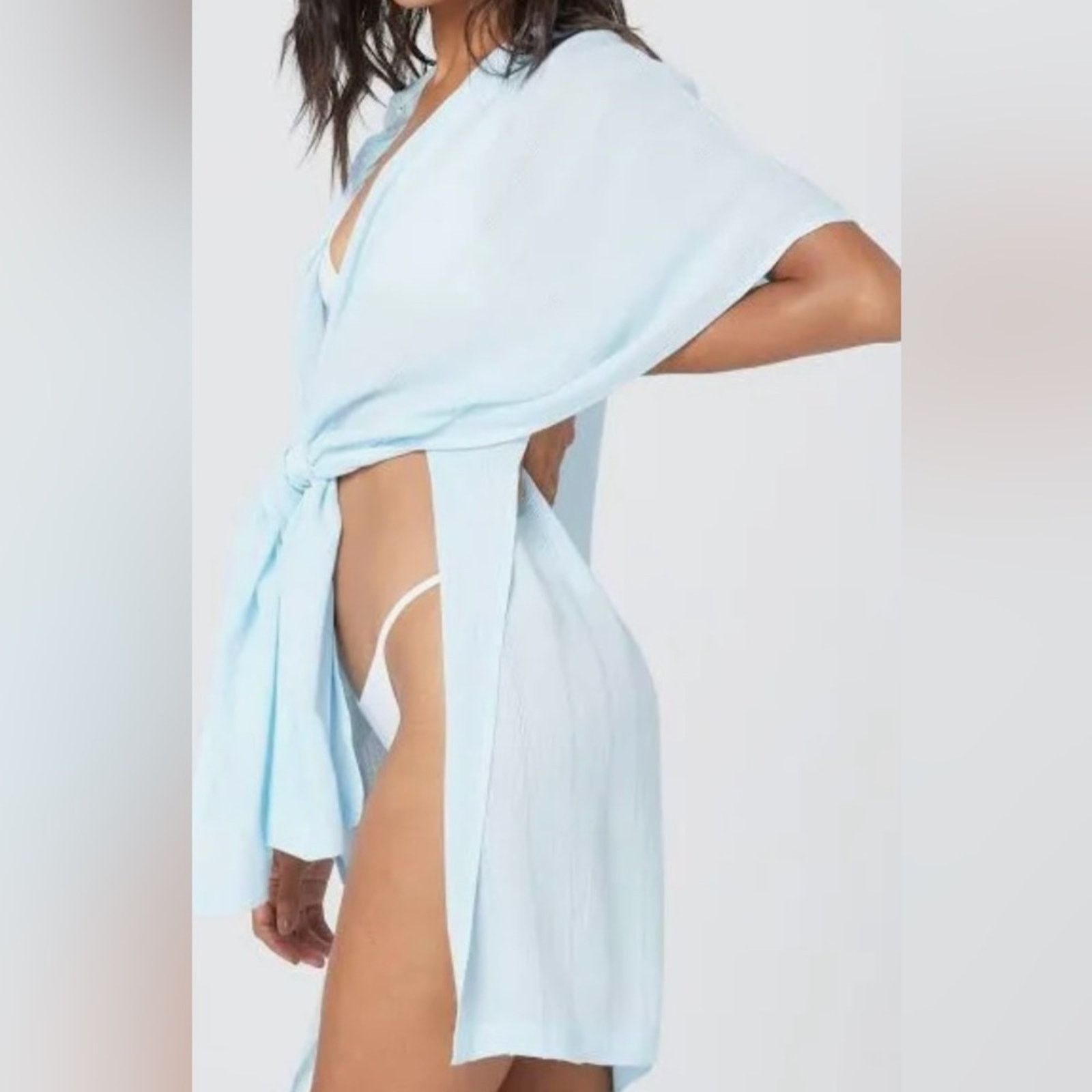 The Unbranded Brand L*Space Light Blue Swim Coverup, Size XS Size XS / US 0-2 / IT 36-38 - 5 Thumbnail