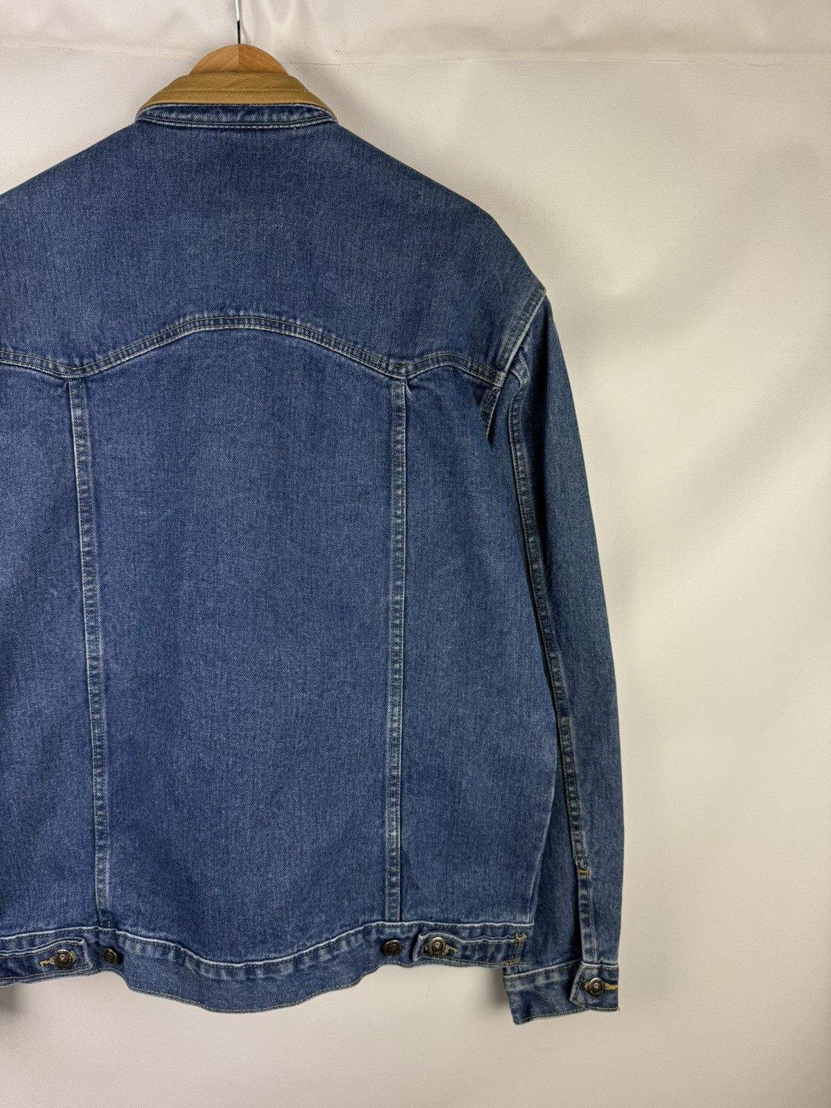 Other Schaefer Outfitter Denim Leather Collar Trucker Jacket Size US XL / EU 56 / 4 - 14 Thumbnail