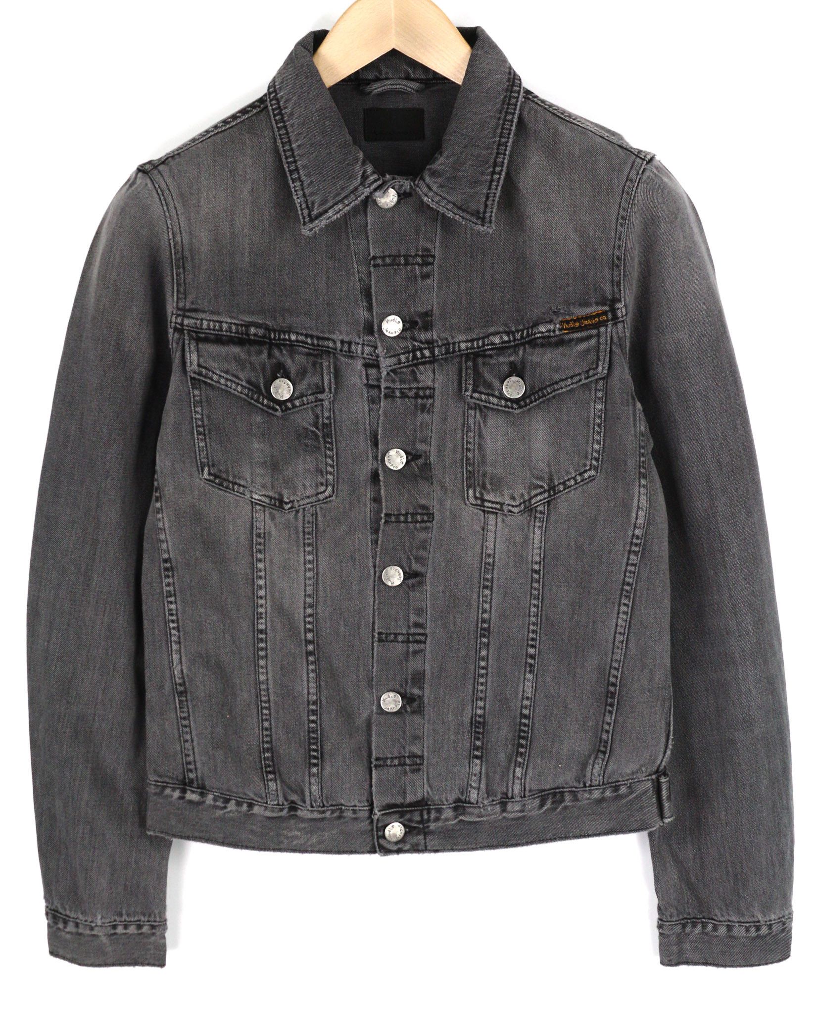 Nudie Jeans BILLY S Desolation Grey Polo Patch Pockets Jacket 82466 Size US S / EU 44-46 / 1 - 1 Thumbnail