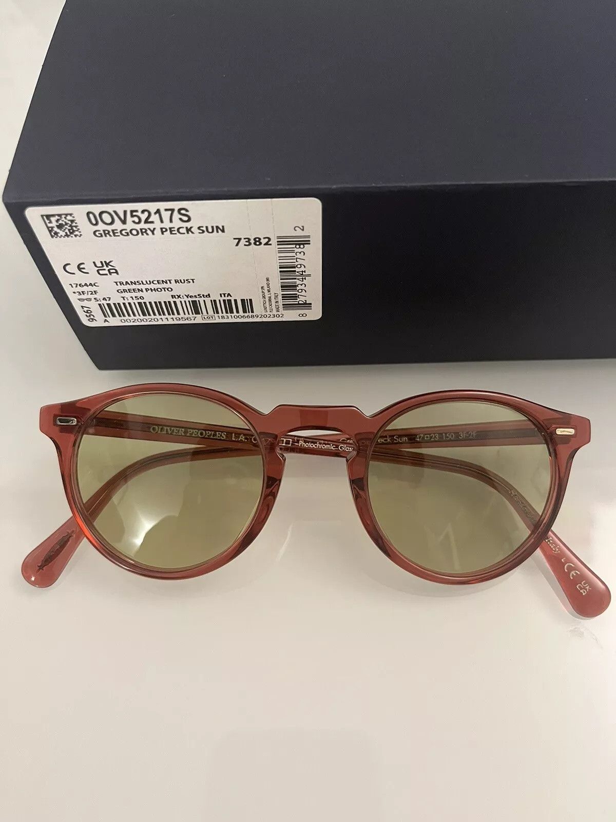 Oliver Peoples Gregory Peck 47mm Sun LimitedEdition Rust/Green PHOTOCRO Size ONE SIZE - 3 Thumbnail
