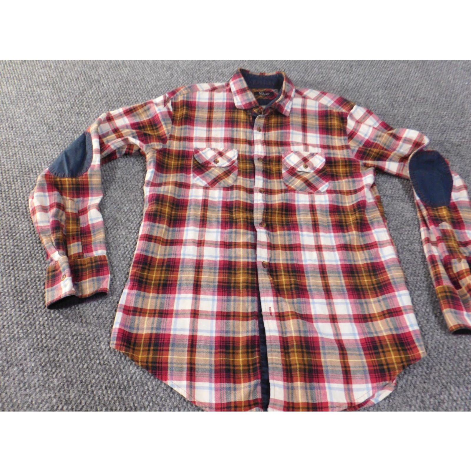 Zara Zara Mens Shirt L Red Plaid Button-Up Retro Casual Knit Cotton Long Sleeve with Pockets Size US L / EU 52-54 / 3 - 3 Thumbnail