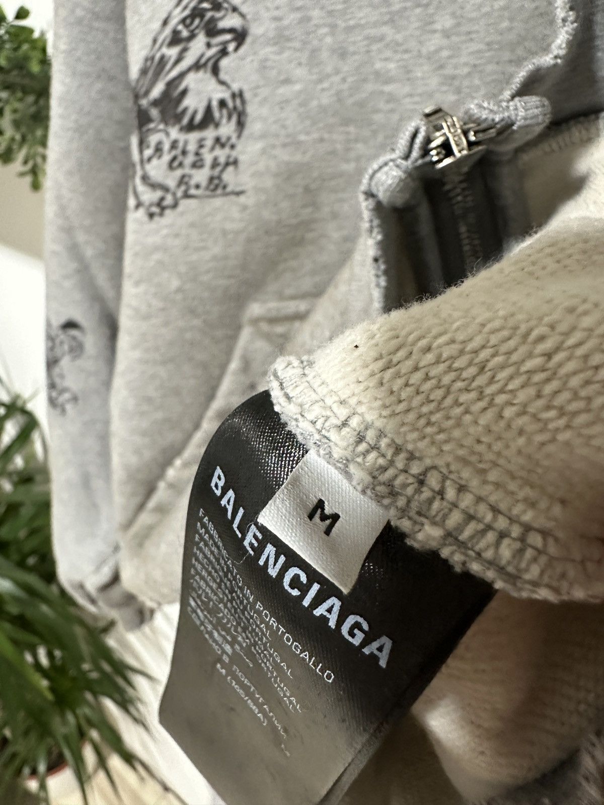 Balenciaga Balenciaga Tattoo zip hoodie grey Size US M / EU 48-50 / 2 - 6 Thumbnail