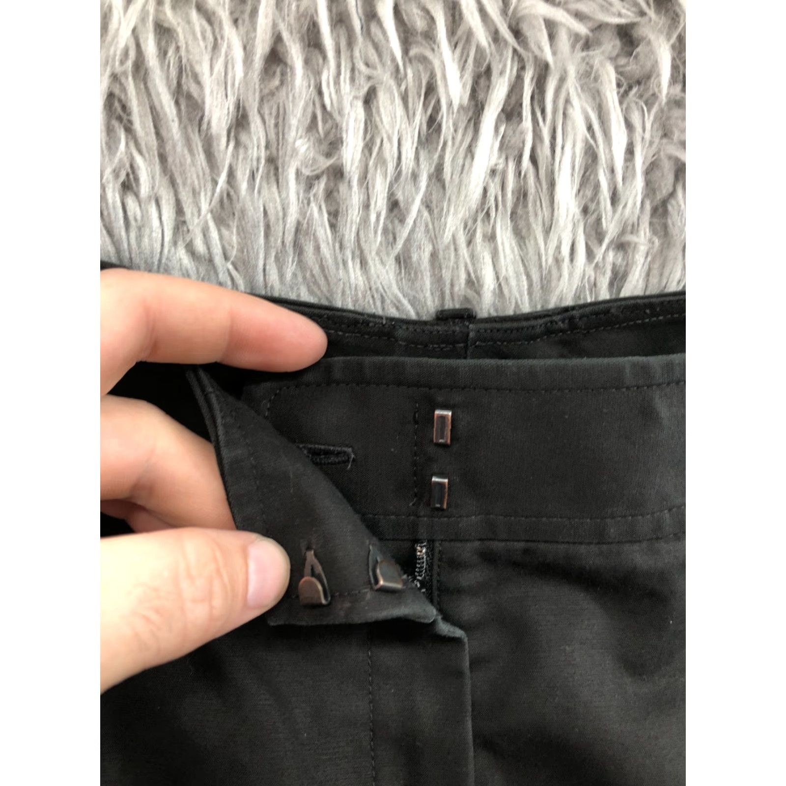 Vintage Lafayette 148 Bermuda Shorts Womens Size 8 Mid Rise Dark Wash Black Hook Eye Shirt Size 30" / US 8 / IT 44 - 6 Thumbnail