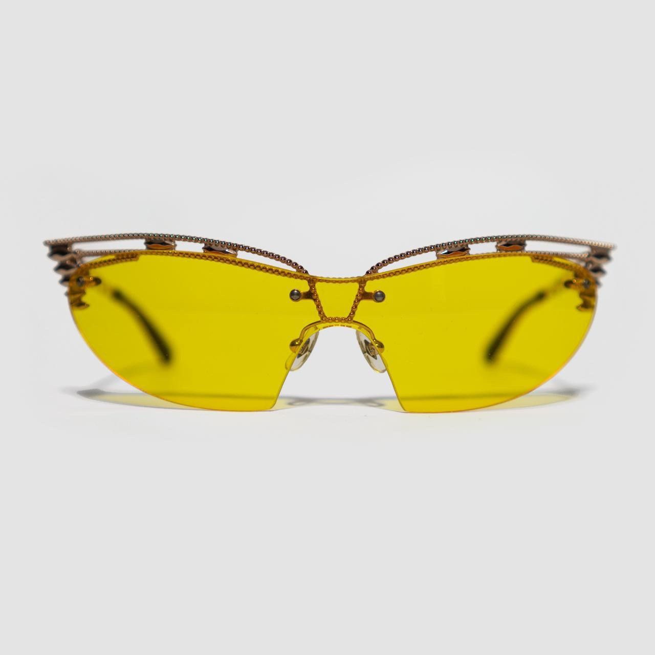 Jean Paul Gaultier 56-0071 Sparkle Lashes Sunglasses (yellow/gold