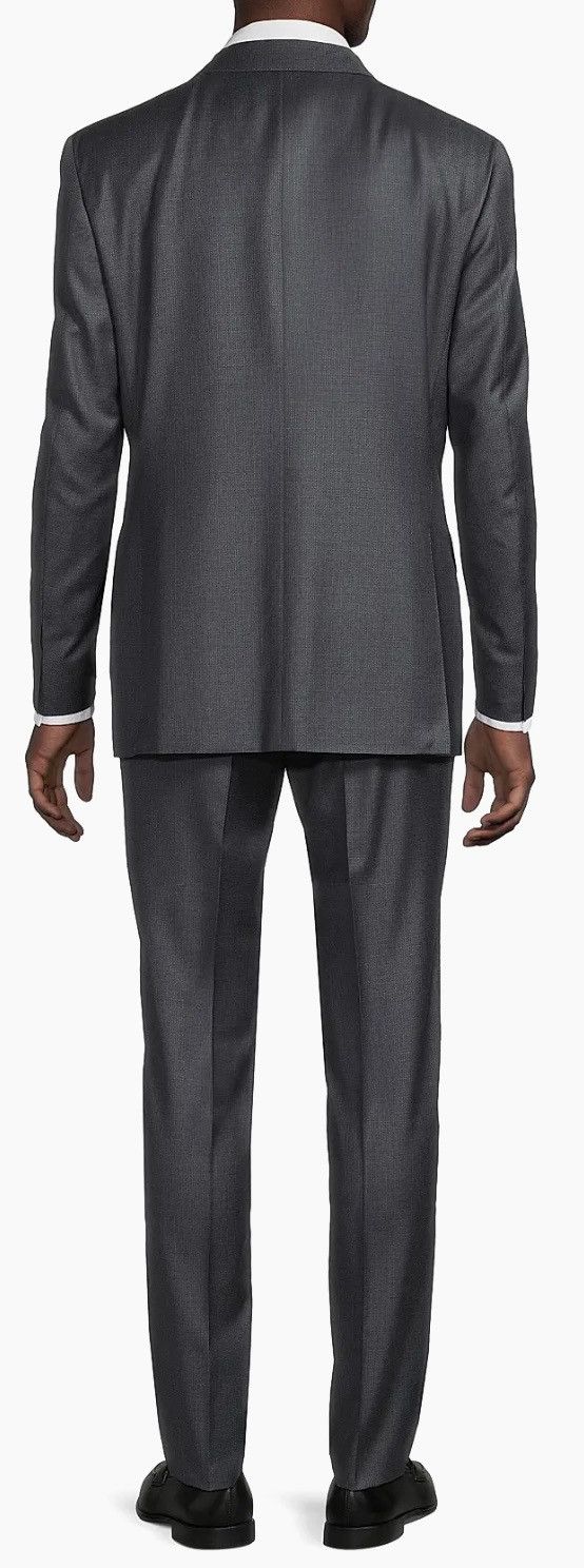 Canali Canali Charcoal Gray Micro-Check Wool Suit – 2-Piece Size 40L - 3 Thumbnail