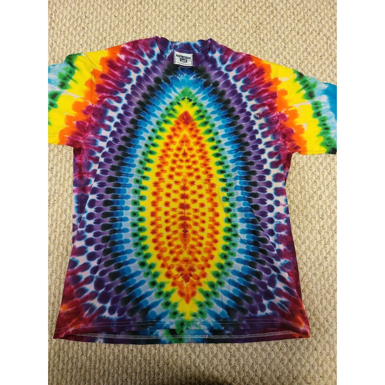 Lee Vintage Lee Tie Dye Size Large Rainbow Short Sleeve T-Shirt Size US L / EU 52-54 / 3 - 3 Thumbnail