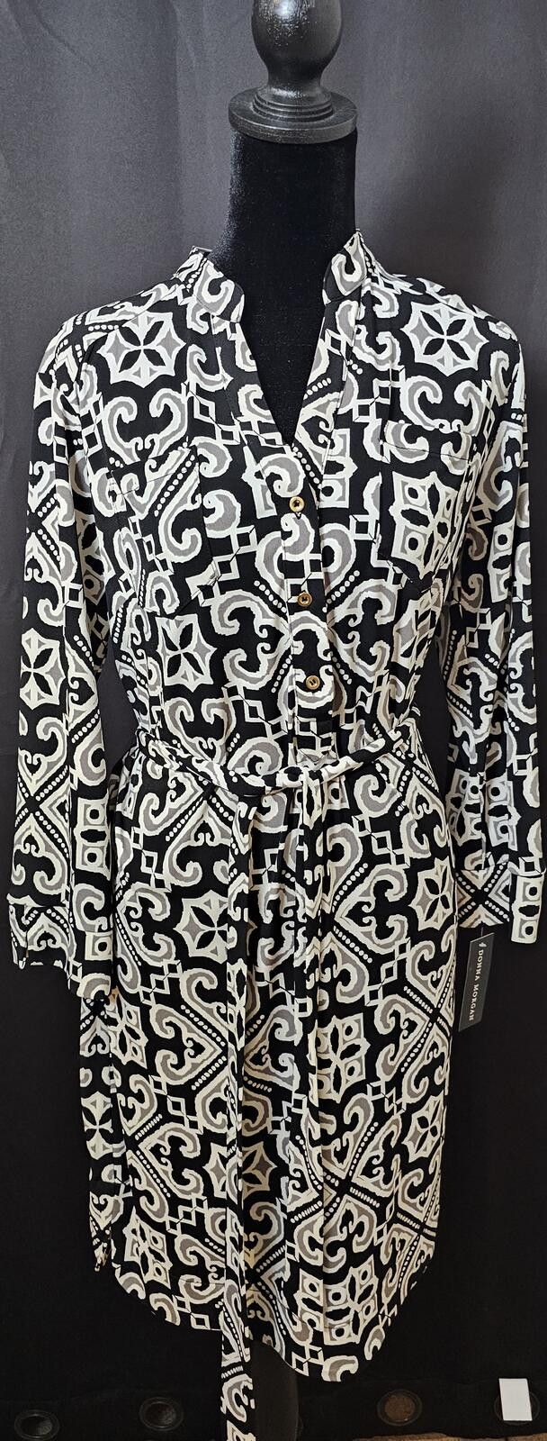 Other NWT Donna Morgan Dress Black & White Womens Size 12 Size XL / US 12-14 / IT 48-50 - 1 Thumbnail