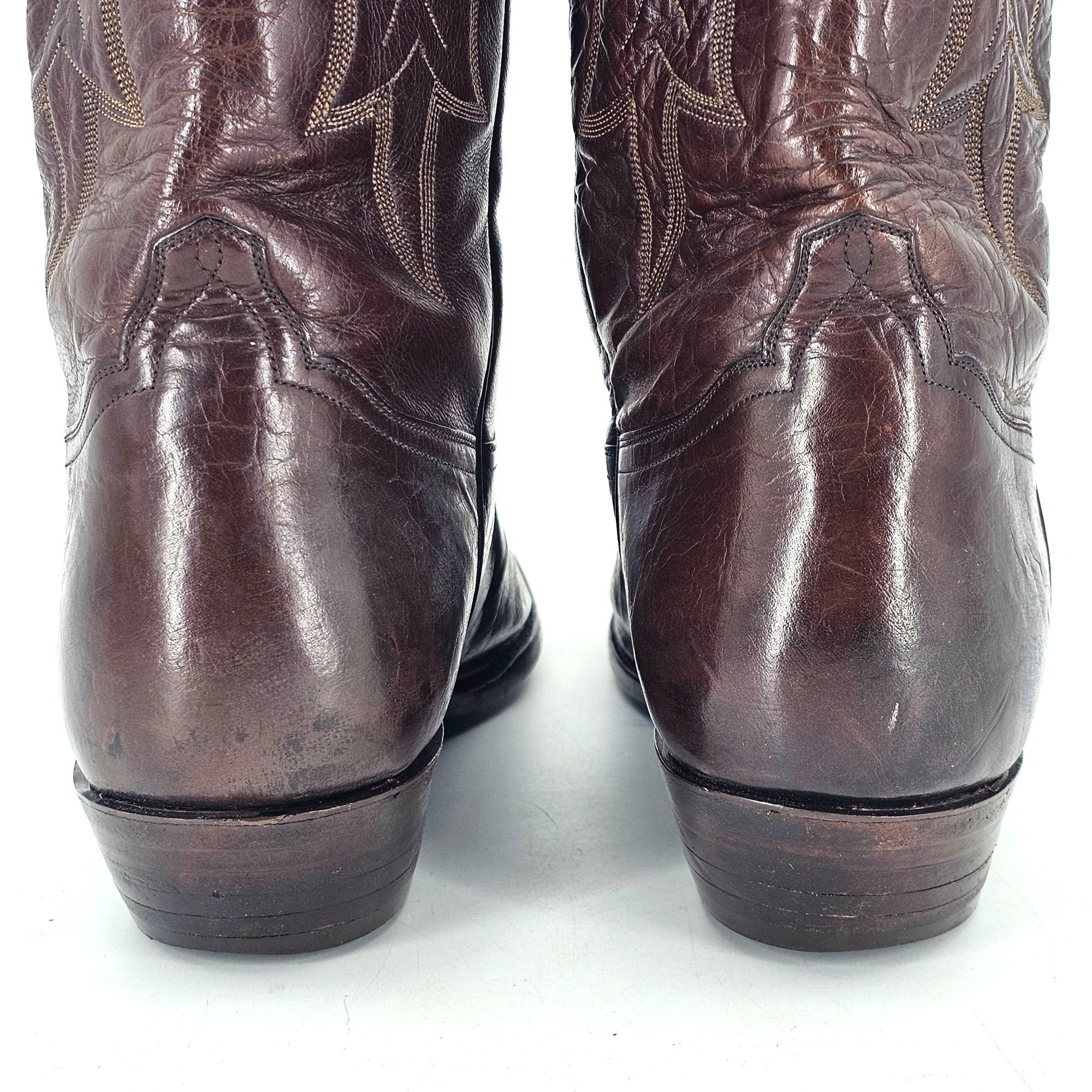 Other Tres Outlaws Falconhead Mens sz 15 Dark Brown Leather Custom Size US 15 / EU 48 - 6 Thumbnail