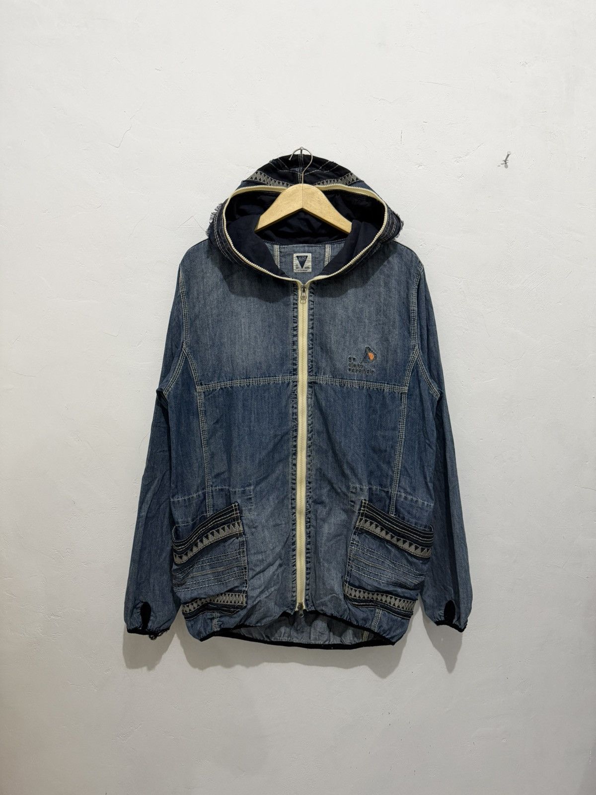 1990s Go Slow Caravan - Patchwork Distressed Jacket
