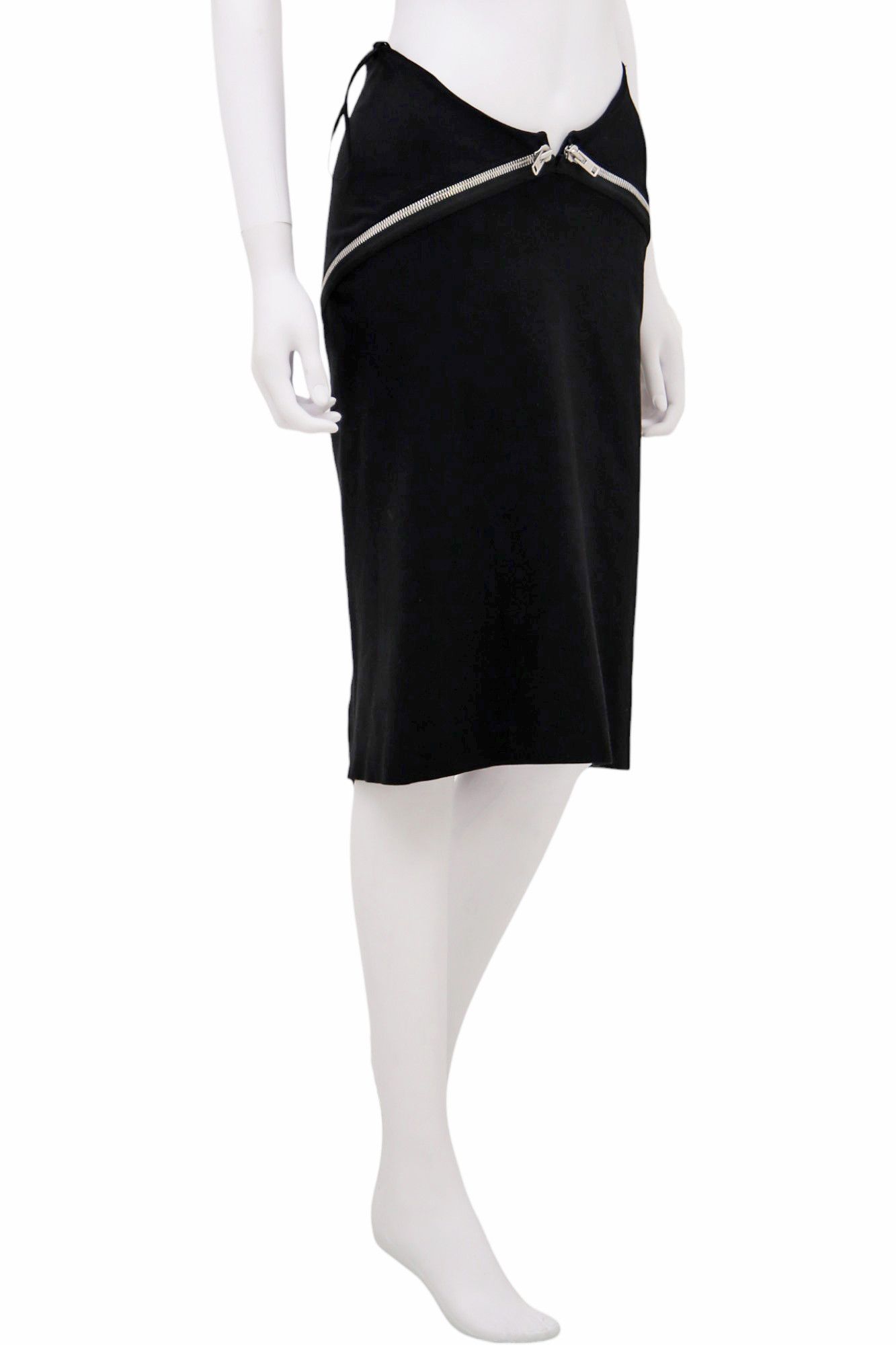 Maison Margiela FW08 Curved Zip Up Skirt Size 28" / US 6 / IT 42 - 3 Thumbnail