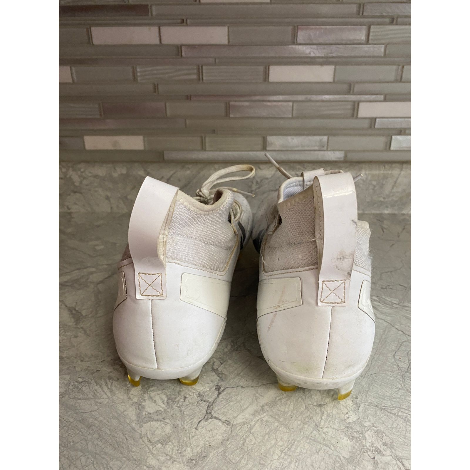Adidas Adidas Adizero White and Gray Football Cleats Size 14 Size US 14 / EU 47 - 4 Thumbnail