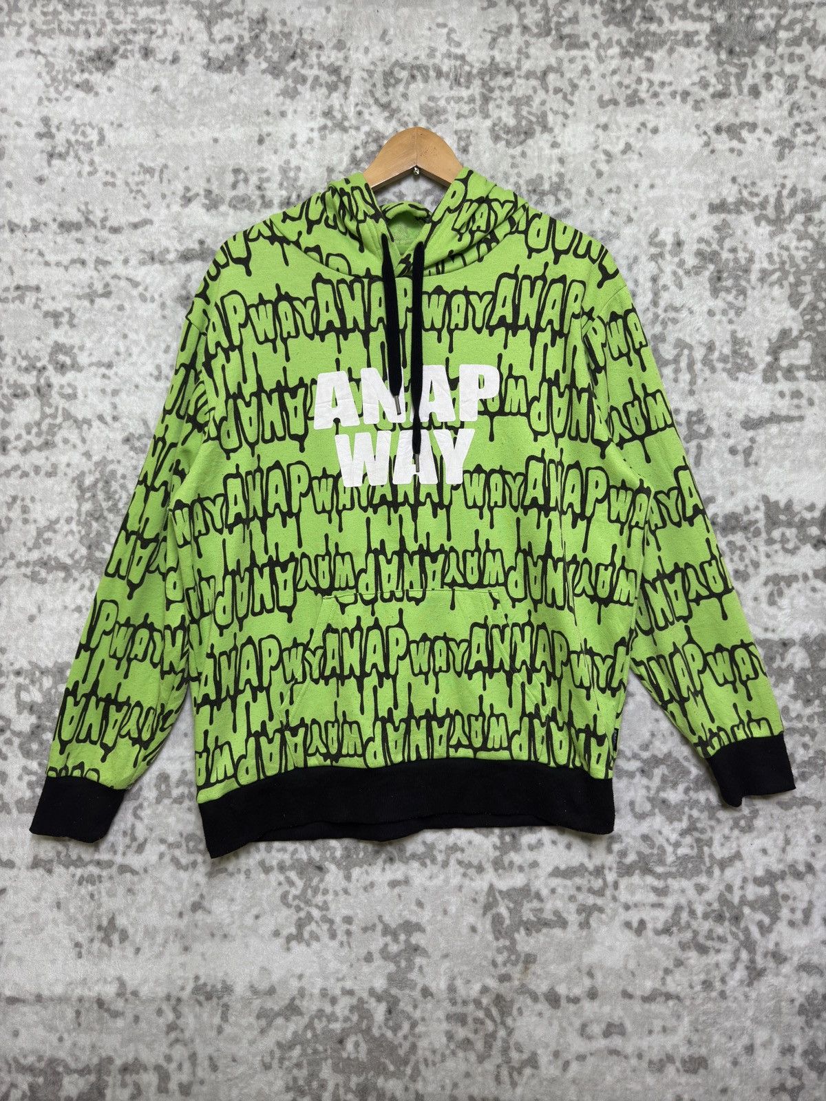 ANAP WAY Hoodie Green full Graphic Sweatshirt Logo Sweater