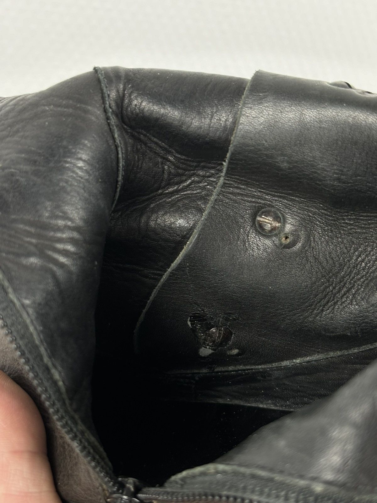 CYDWOQ RARE RUGGED Hand Made USA Leather Knee High Hessian Boots 38 Size US 8 / IT 38 - 25 Thumbnail