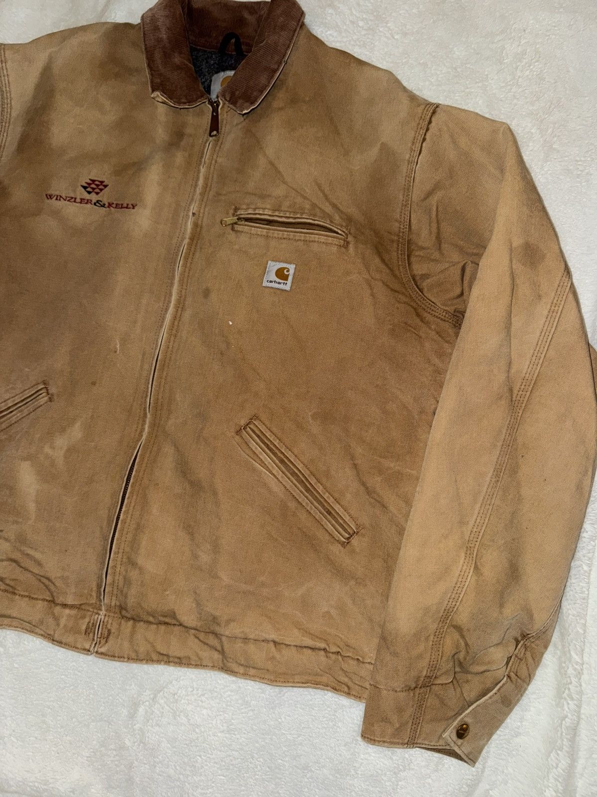 Carhartt × Vintage Vintage Carhartt Detroit jacket faded distressed Size US XL / EU 56 / 4 - 3 Thumbnail