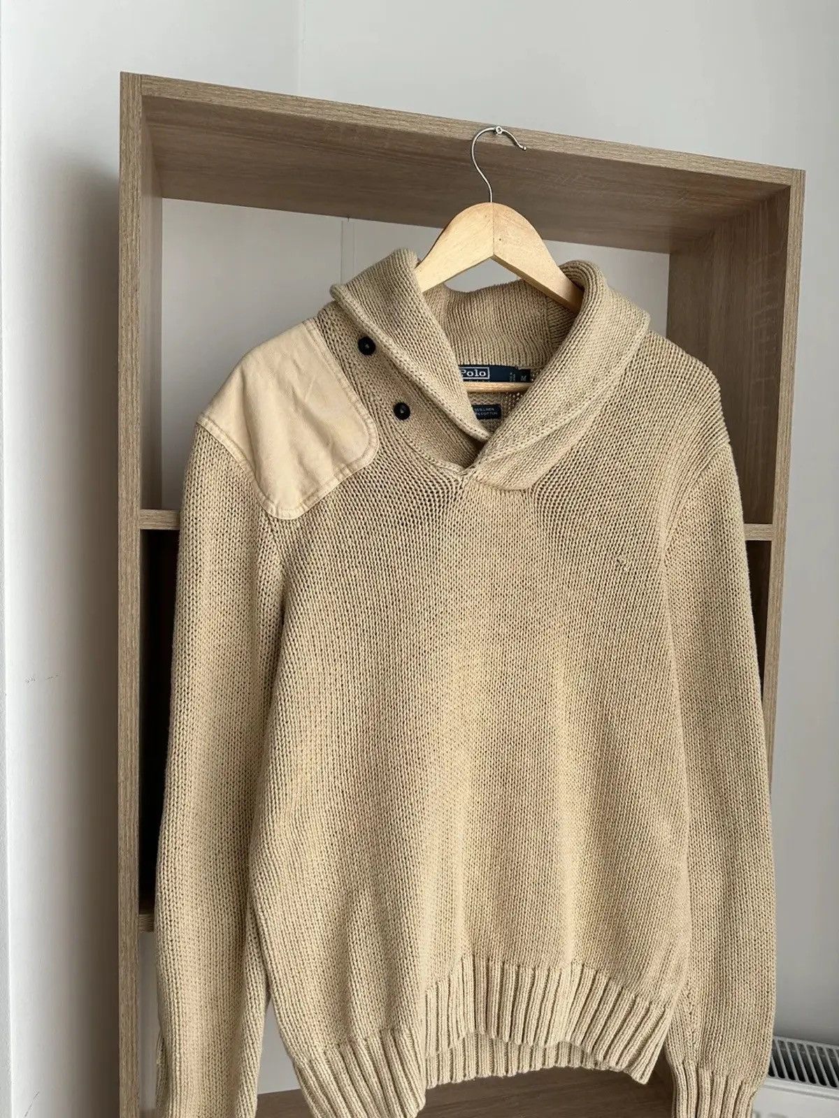Polo Ralph Lauren Vintage Knit Polo Ralph Lauren Beige Sweater Size US M / EU 48-50 / 2 - 3 Thumbnail