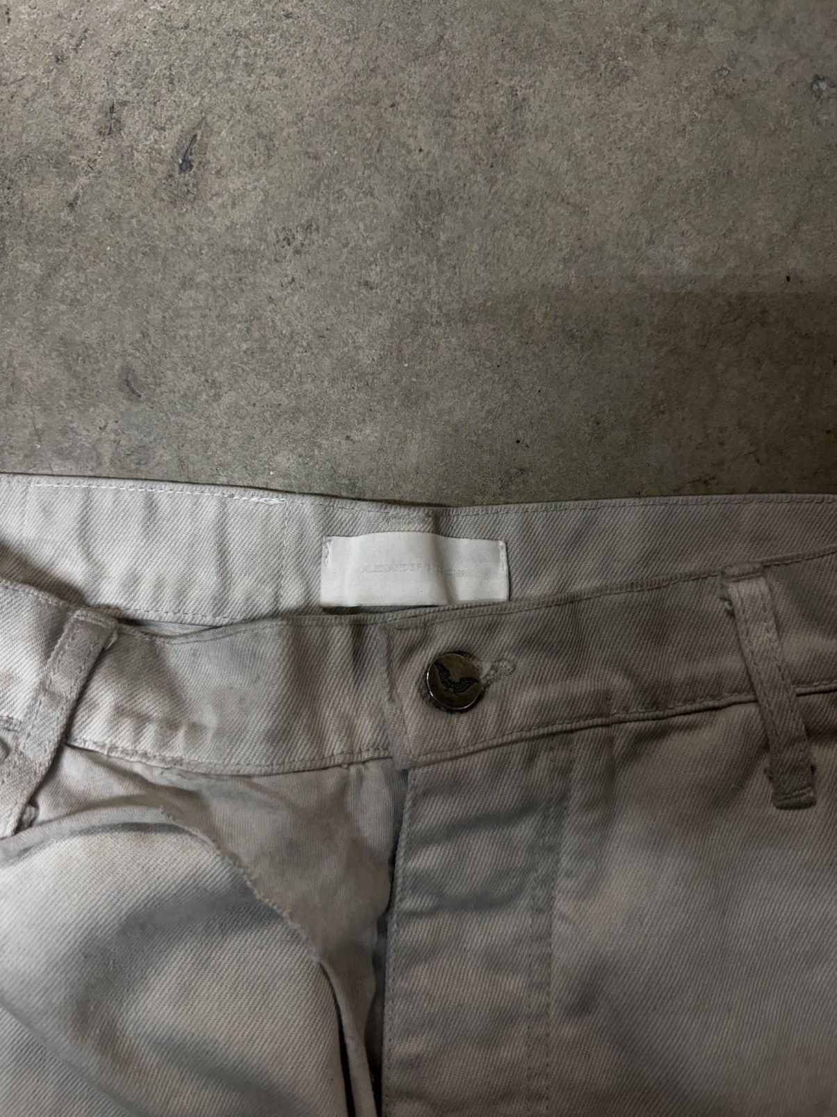 ALEXANDER DIGENOVA Alexander Digenova Dirty White Cutout Pants Size US 30 / EU 46 - 4 Thumbnail
