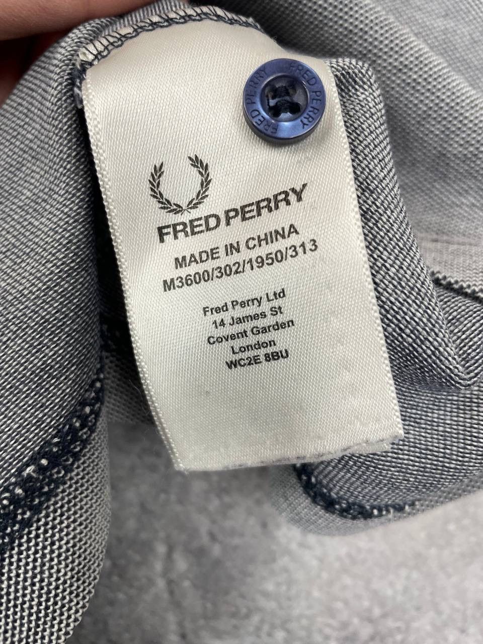 Fred Perry Fred Perry Men Cotton Polo Shirt Grey Slim Fit Tipped Collar Size US M / EU 48-50 / 2 - 10 Thumbnail