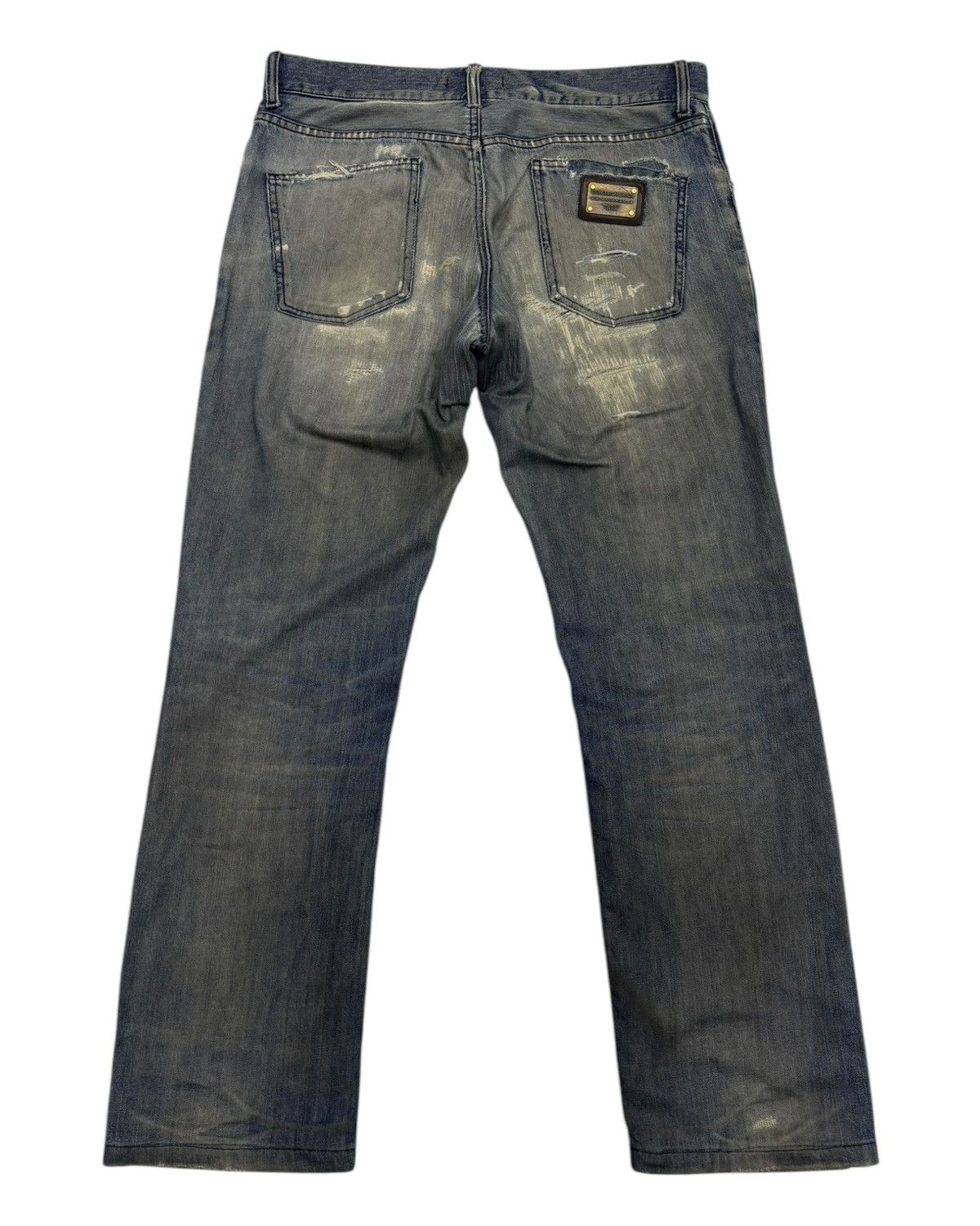 Dolce & Gabbana 🔥DOLCE & GABBANA THRASHED REPAIRED JEANS Size US 36 / EU 52 - 2 Thumbnail