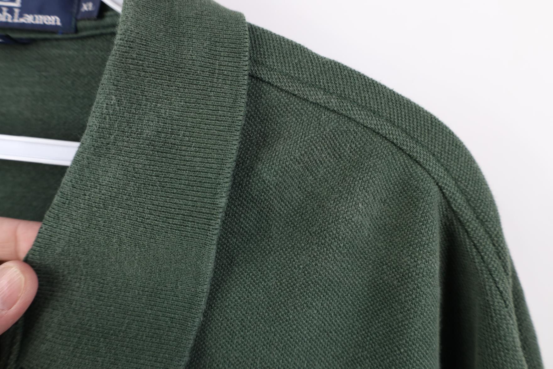 Polo Ralph Lauren Vintage 90s Ralph Lauren Pique Cotton Golf Polo Shirt Green Size US XL / EU 56 / 4 - 5 Thumbnail
