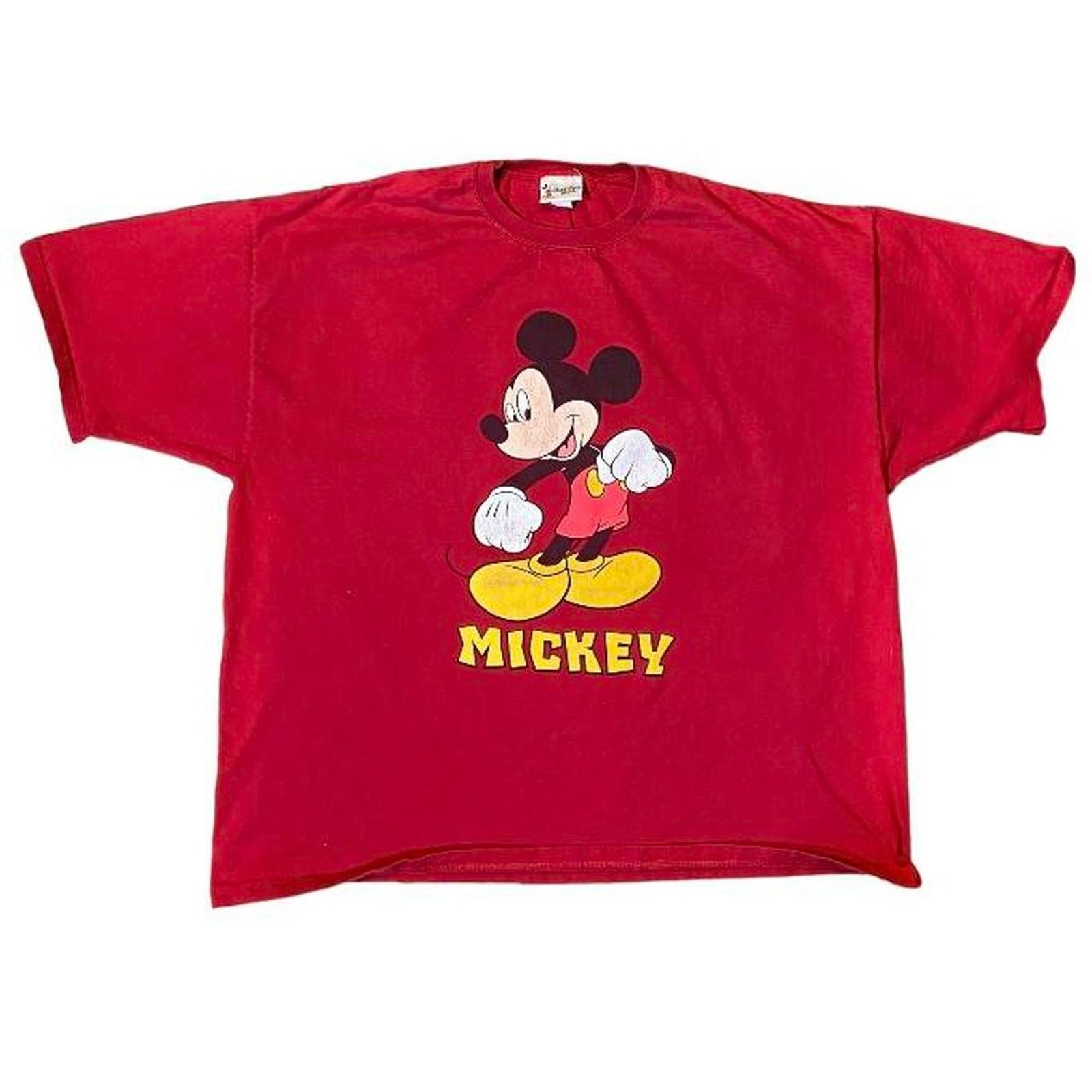 Disney 90s red mickey mouse tee shirt Size US XXL / EU 58 / 5 - 1 Thumbnail
