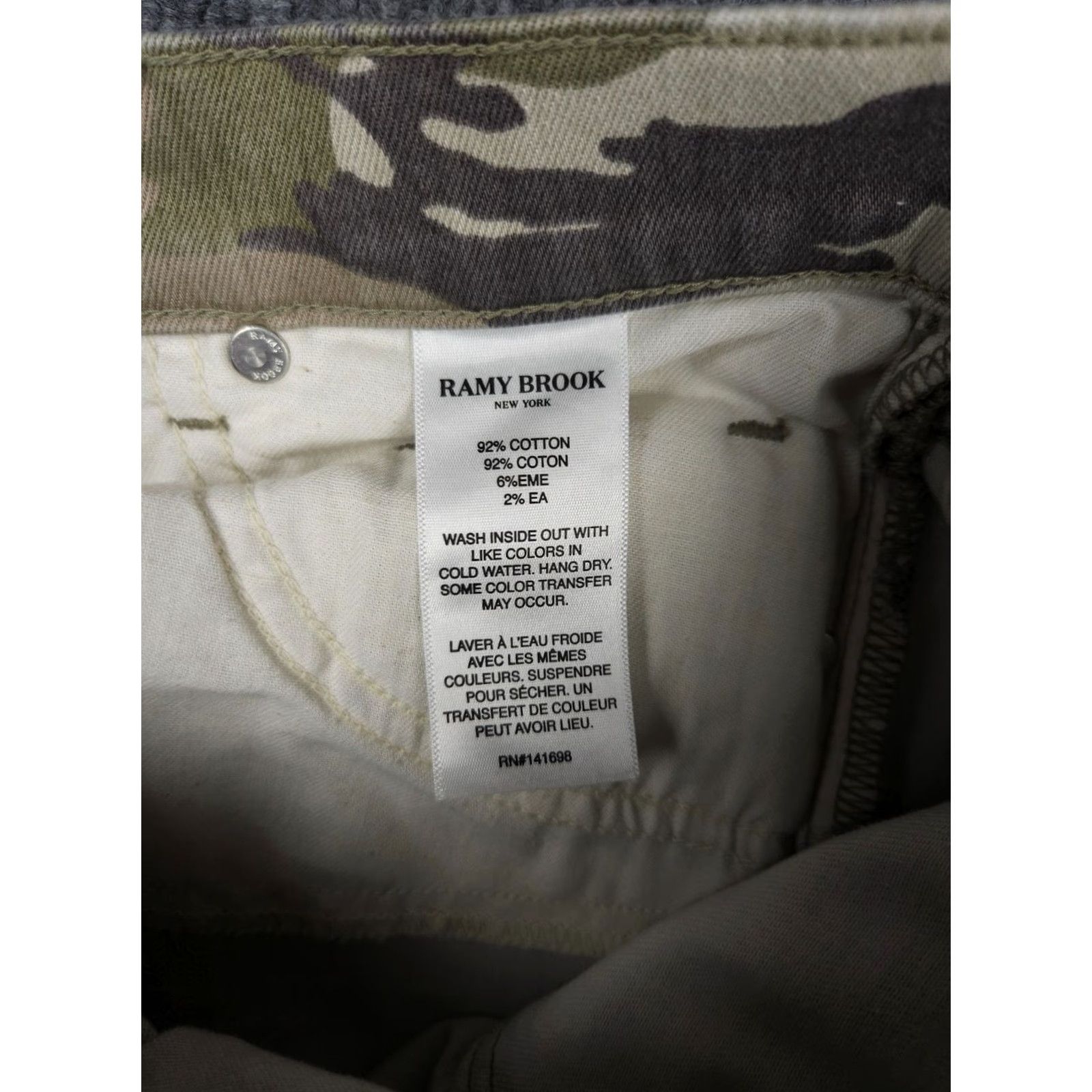 Ramy Brook Ramy Brook Camo Pants Women Slim Fit Zip Ankles Low Rise 25 x 25 Green Denim Stretch 5-Pocket Moto Pattern Jeans Size 42" / US 20 - 4 Thumbnail