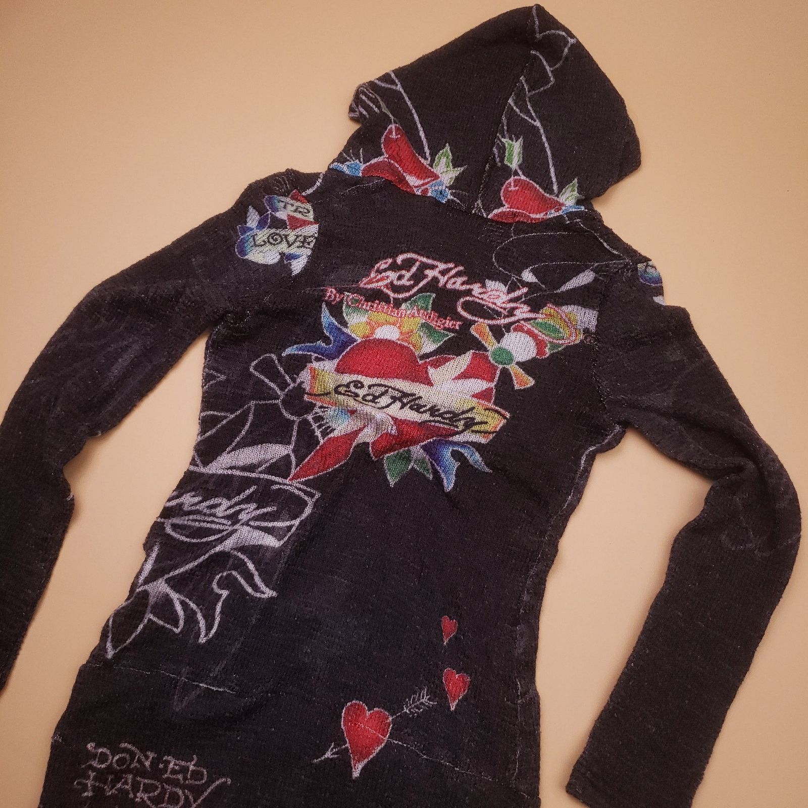 Ed Hardy Vtg Ed Hardy fitted pullover v-neck mini dress PETITE Size XS / US 0-2 / IT 36-38 - 11 Thumbnail