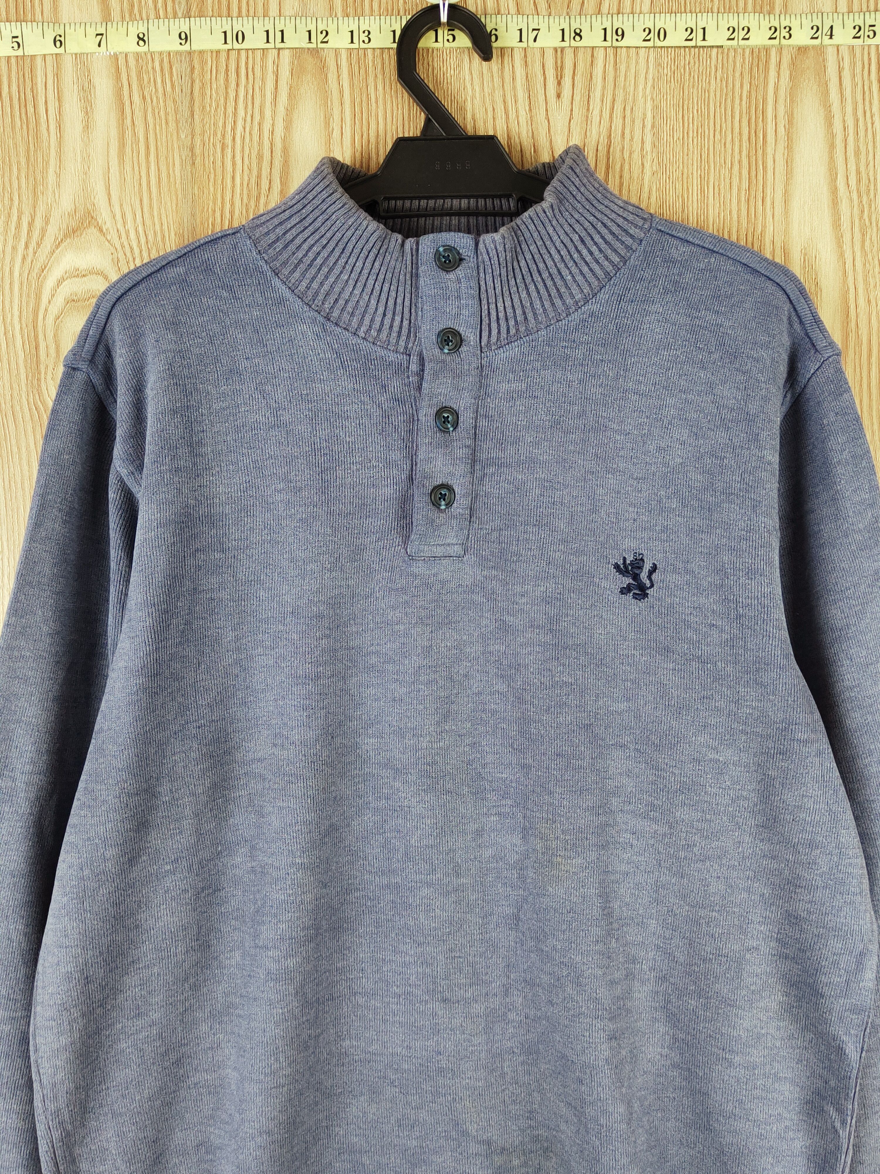 Japanese Brand × Vintage The Scotch House Blue Knitwear Long Sleeve T-shirts Size US L / EU 52-54 / 3 - 2 Thumbnail