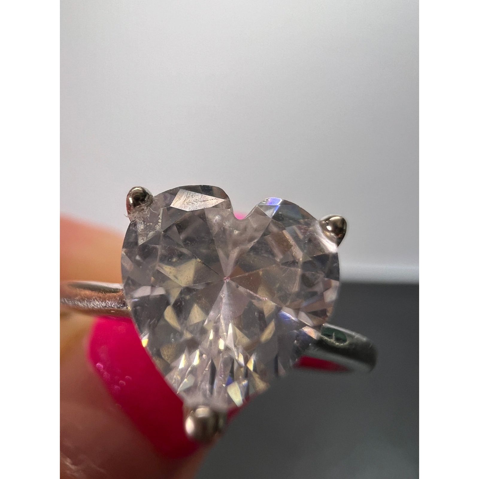 Other Cubic zirconia heart ring in sterling silver size 9 Size ONE SIZE - 5 Thumbnail