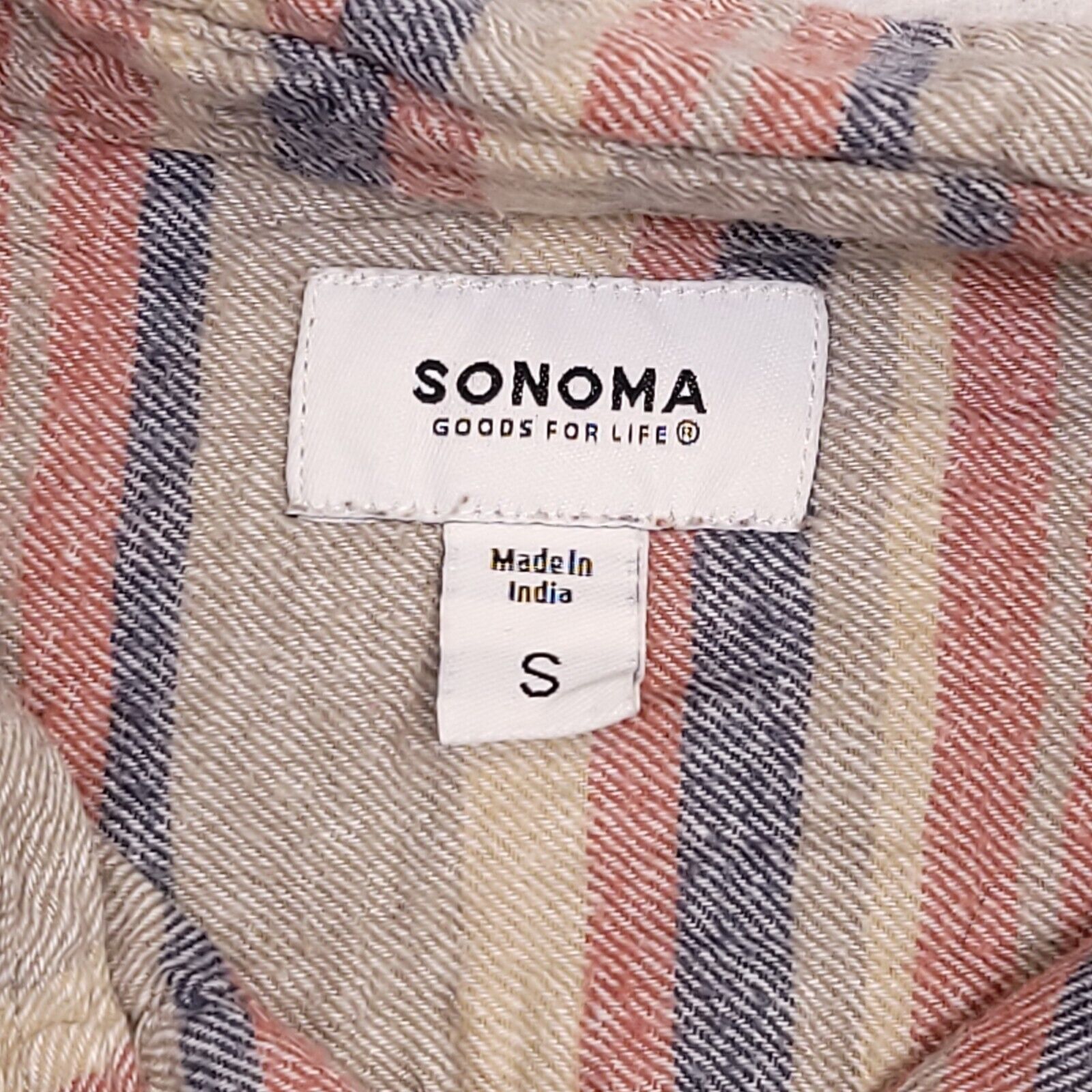 Sonoma Sonoma Flannel Shirt Mens Size Small S Red Blue Striped Size US S / EU 44-46 / 1 - 3 Thumbnail