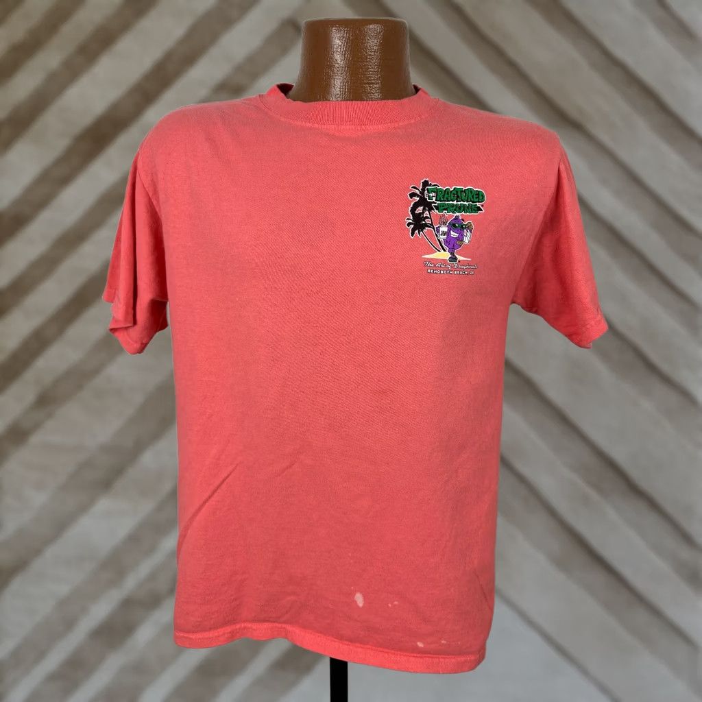 Delta VINTAGE Fractured Prune Doughnuts Shirt SMALL Peach Y2K Reboboth Delaware Beach Mens Size US S / EU 44-46 / 1 - 1 Thumbnail