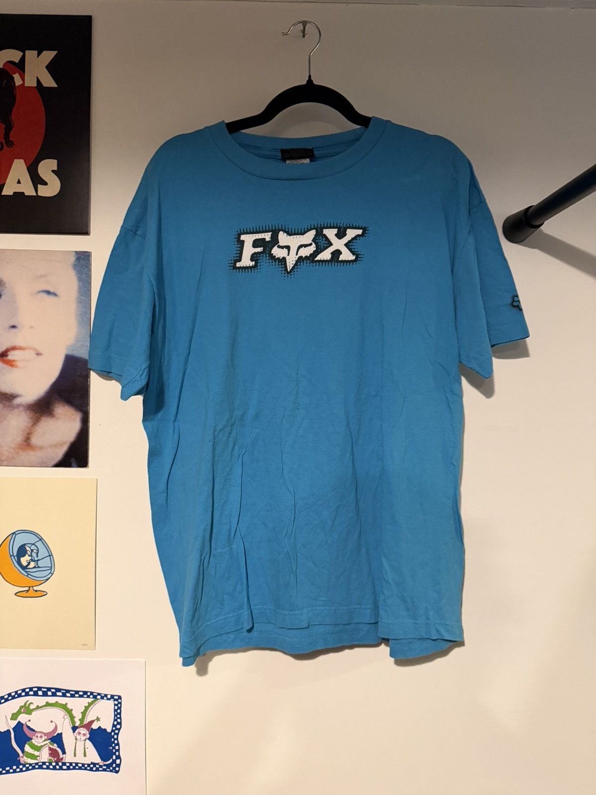 Fox Racing Vintage Y2K blue fox racing logo tee Size US XL / EU 56 / 4 - 2 Thumbnail