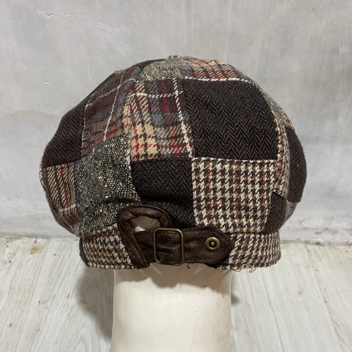 Japanese Brand vintage grace hats patchwork pattern newboys cap unique hats Size ONE SIZE - 5 Thumbnail