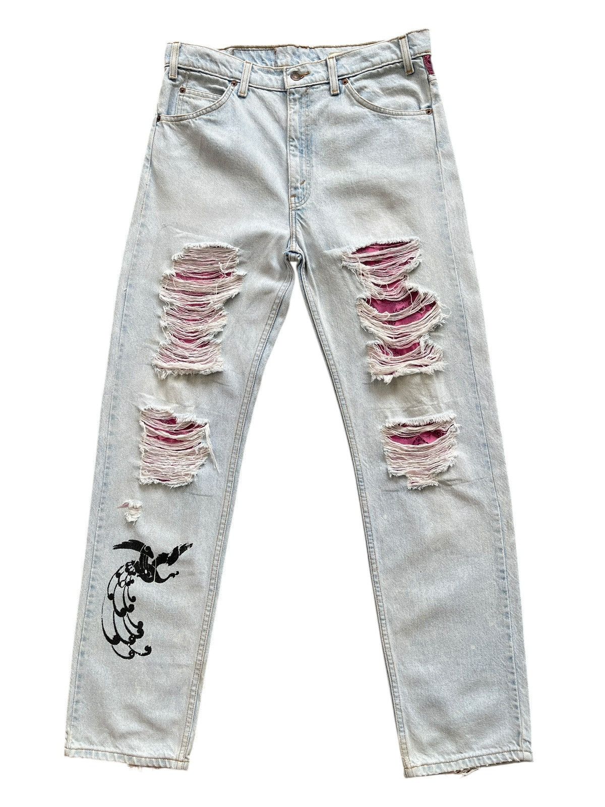 Levi's Vintage Clothing Vintage Levis 1 of 1 Reworked Destroyed Denim Size US 33 - 3 Thumbnail