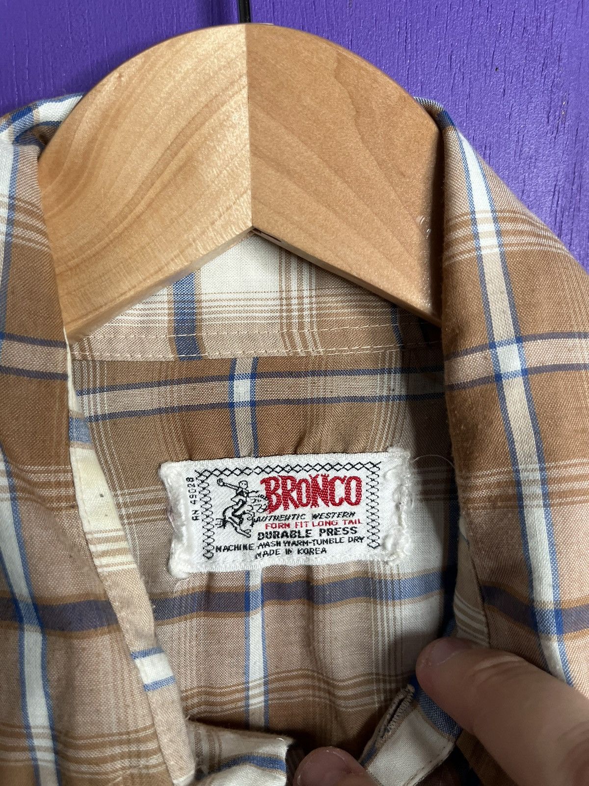 Vintage Vintage 70s Bronco pearl snap western button up Size US L / EU 52-54 / 3 - 4 Thumbnail