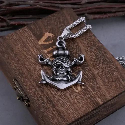 Vintage Vintage Nordic Pirate Double Swords Necklace Size ONE SIZE - 3 Thumbnail