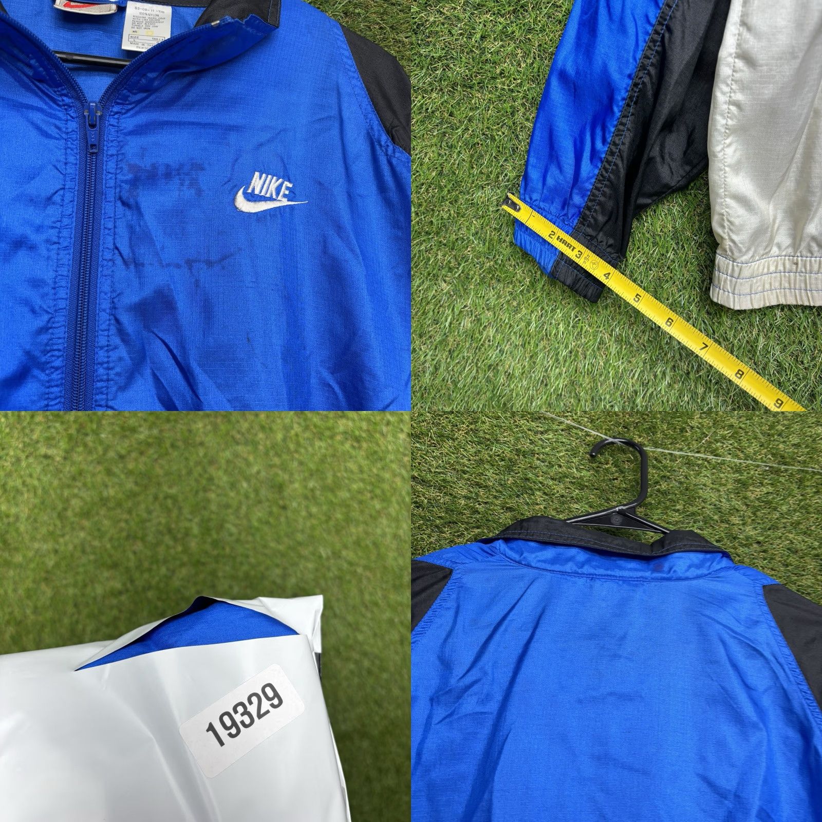 Nike VINTAGE Nike Windbreaker Jacket Mens L blue Nike Spellout 90s Sportswear Full Zip Size US L / EU 52-54 / 3 - 8 Thumbnail