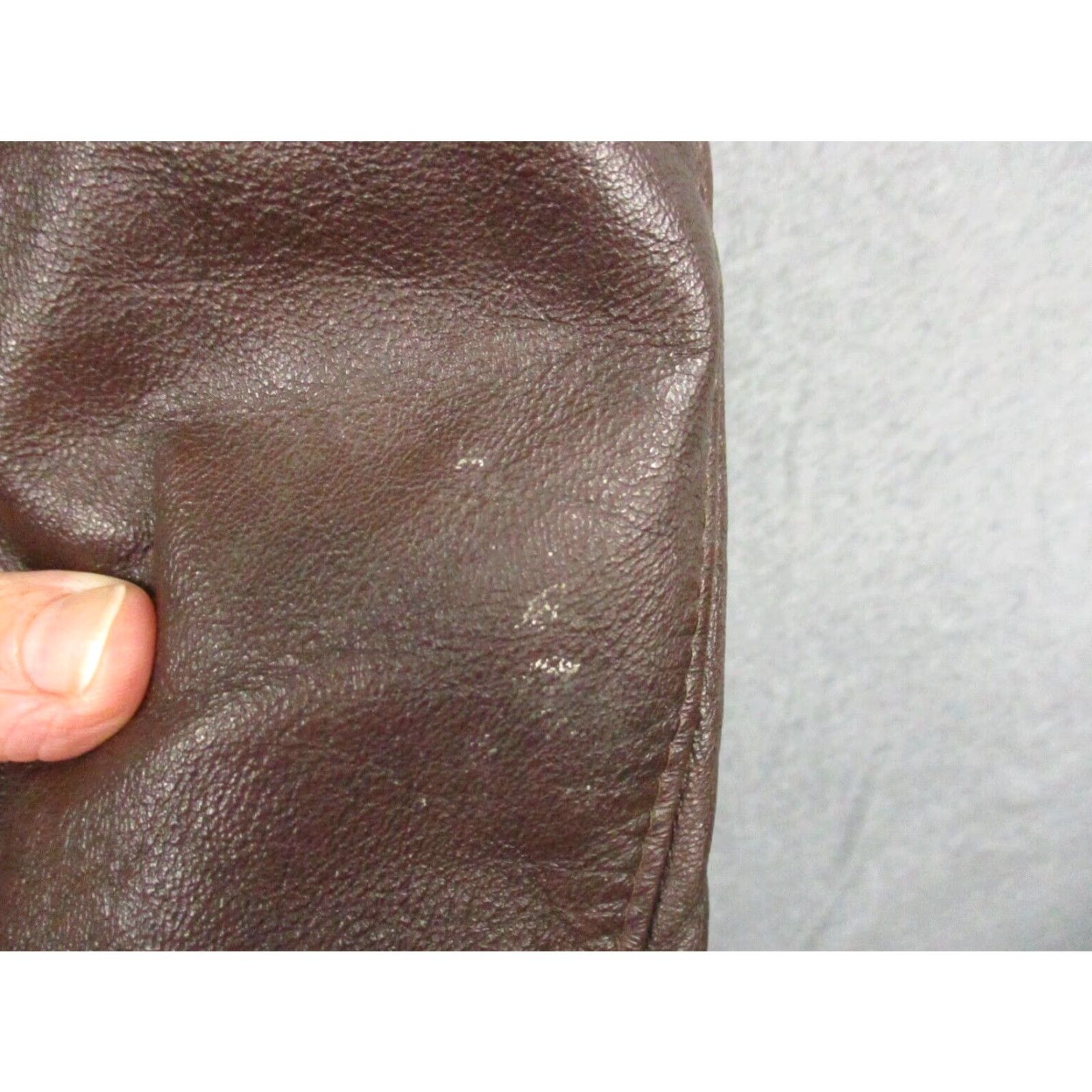 Vintage VINTAGE Ralph Edwards Leather Jacket Brown Men's 38R Made in USA Leather Jacket Casual USA Military Trench Coat Full Zip 38R Mens Brown Size US XXS / EU 40 - 6 Thumbnail