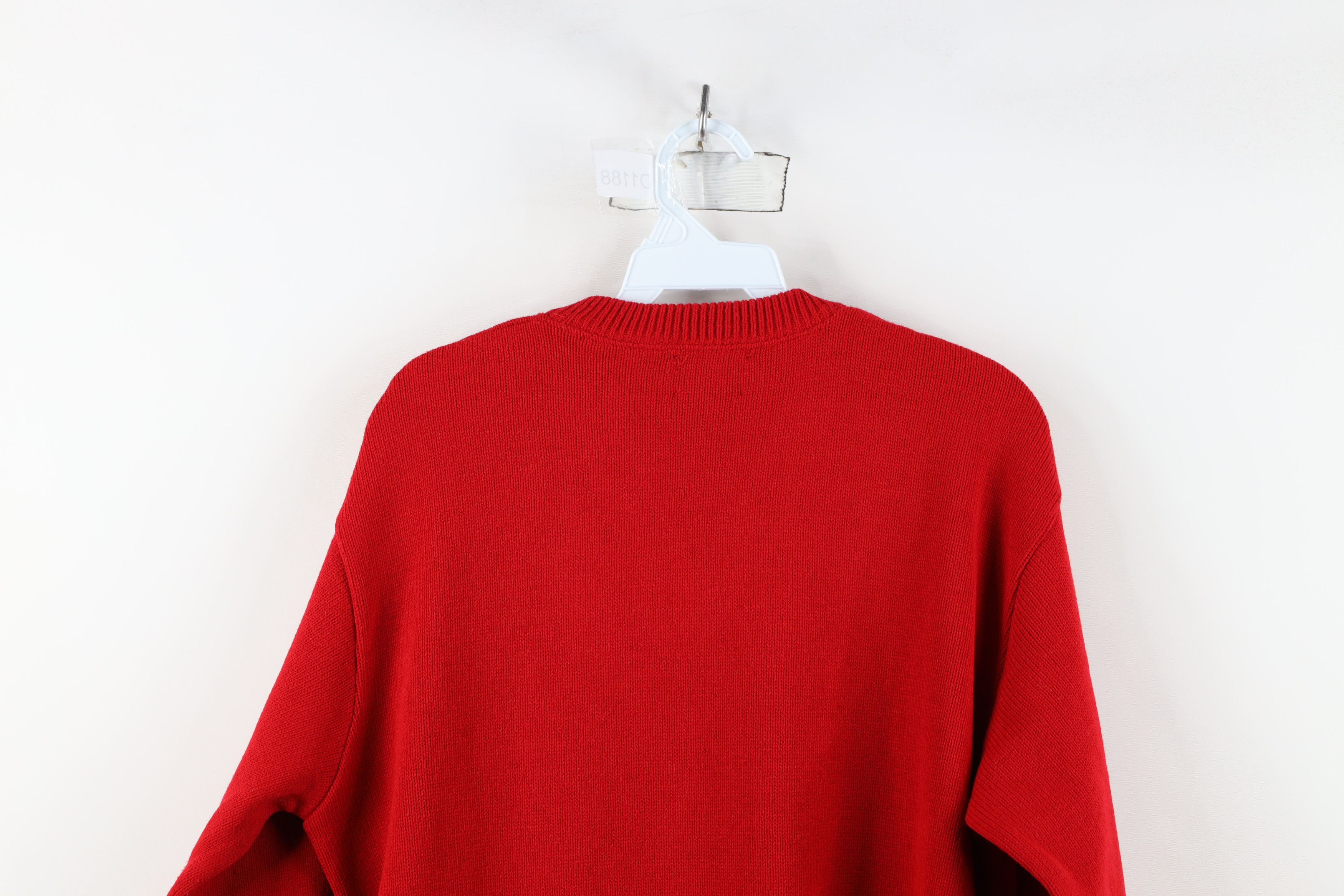 Vintage Vintage 70s Streetwear Varsity Letterman Sweater Red USA Size US M / EU 48-50 / 2 - 9 Thumbnail