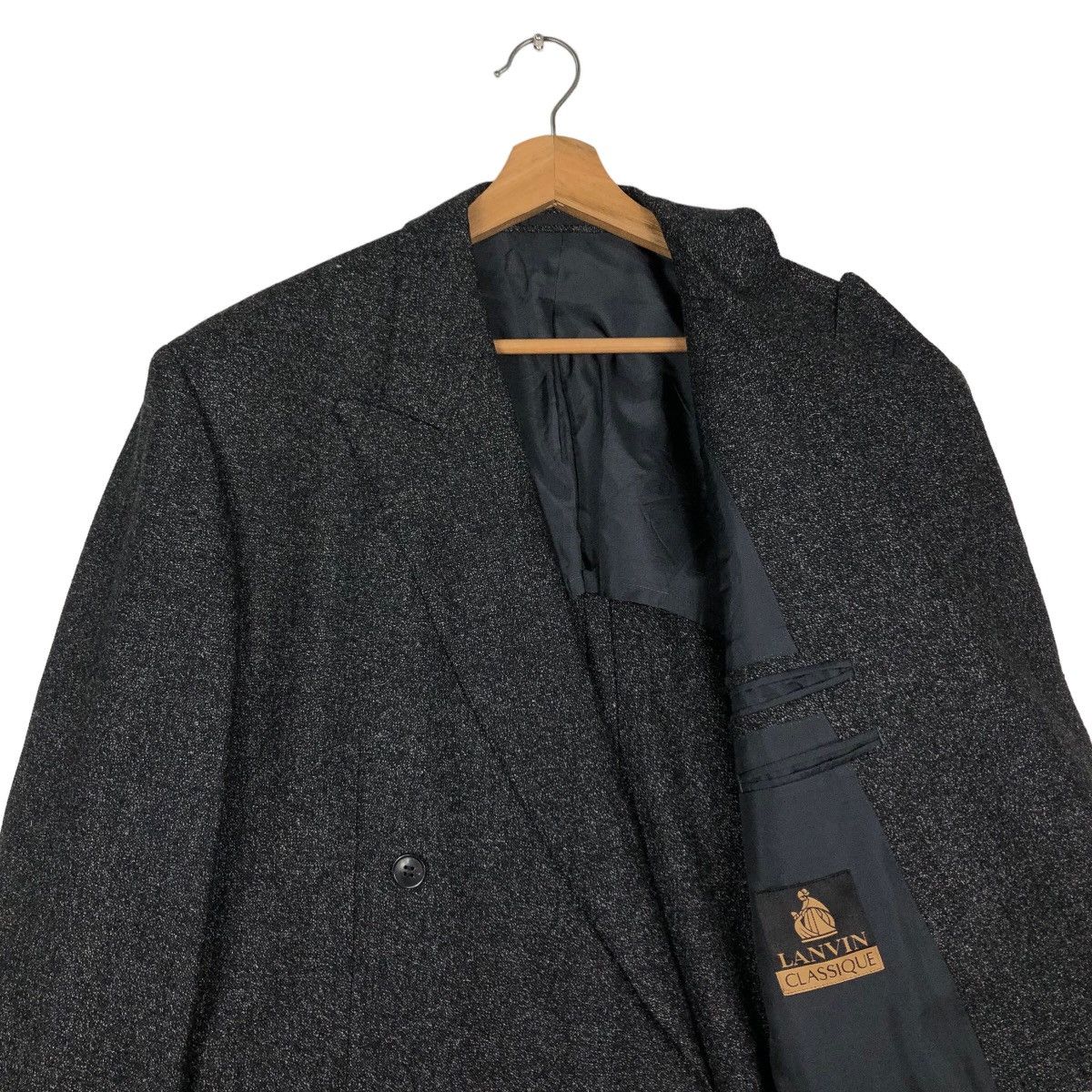 Japanese Brand 🔥Vintage Wool Jacket Lanvin Classique Double Breast Size US M / EU 48-50 / 2 - 12 Thumbnail