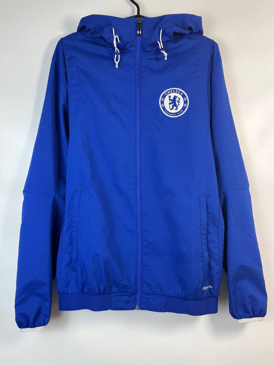 Adidas CHELSEA FC ADIDAS CLIMALITE JACKET HOODED WINDBREAKER Sz S Size US S / EU 44-46 / 1 - 1 Thumbnail