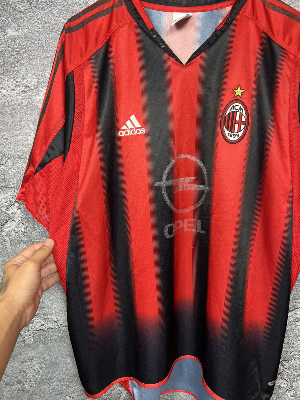 Adidas Adidas Vintage AC Milan 2004 Opel Jersey T-shirt Size US XL / EU 56 / 4 - 3 Thumbnail