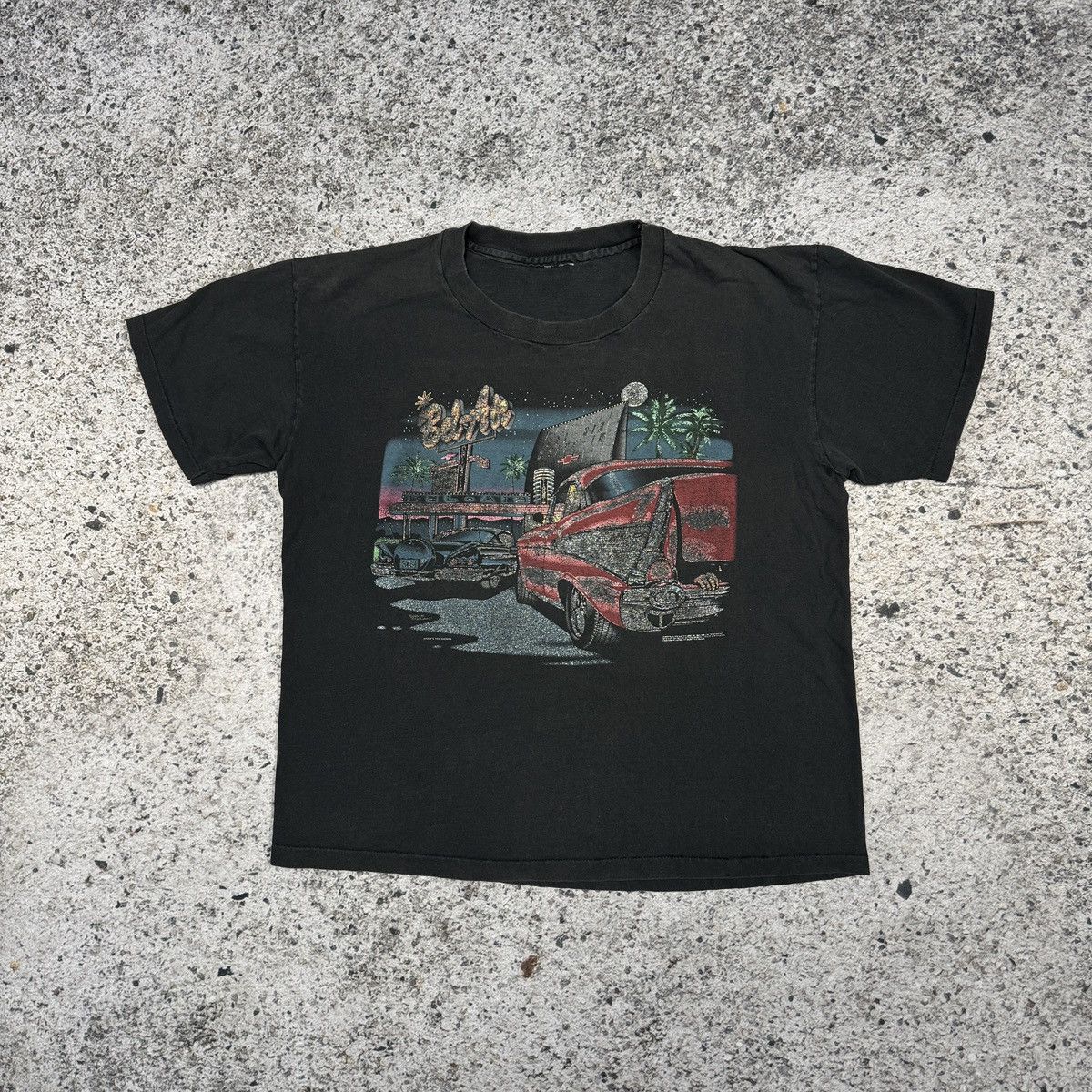 Vintage VINTAGE 90s FADED BEL AIR CAR SINGLE STITCH TEE Size US L / EU 52-54 / 3 - 1 Thumbnail