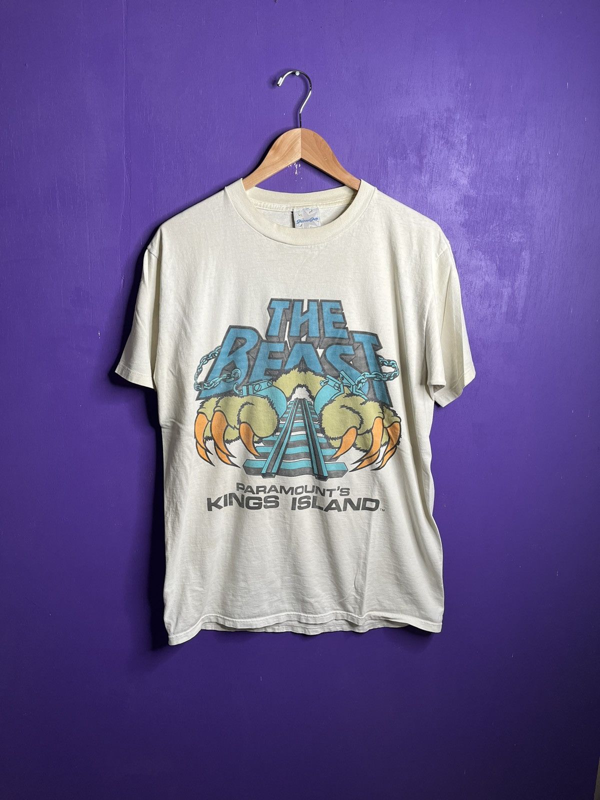 Vintage Vintage 90s Paramount kings island The beast t-shirt Size US L / EU 52-54 / 3 - 1 Thumbnail