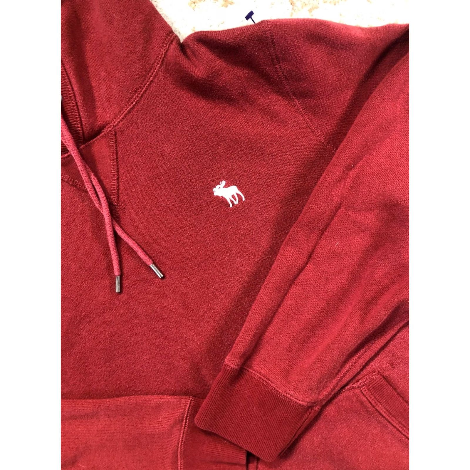 Abercrombie & Fitch Abercrombie & Fitch Hoodie Mens M Red Fleece Pullover Moose Logo Sweatshirt Sweatshirt Size US M / EU 48-50 / 2 - 6 Thumbnail