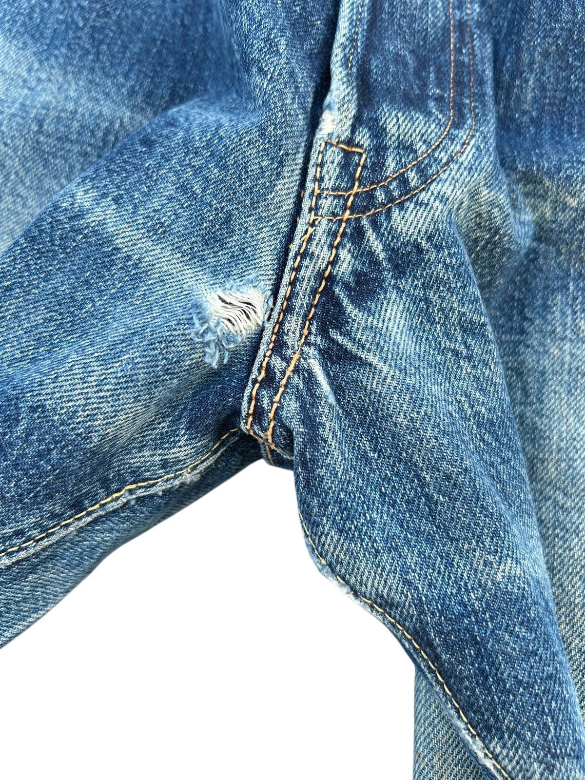 Full Count & Co. × Kapital × Vintage Vintage Full Count Selvedge Distressed Denim Jeans Size US 29 - 6 Thumbnail