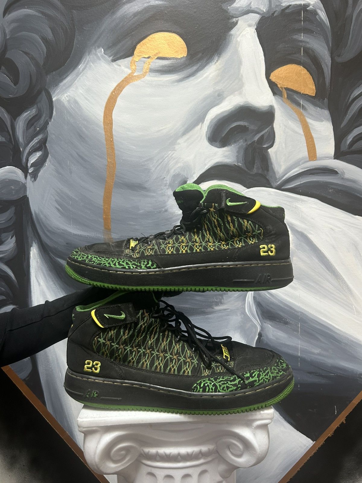 Designer green nike airs Size US 11 / EU 44 - 5 Thumbnail