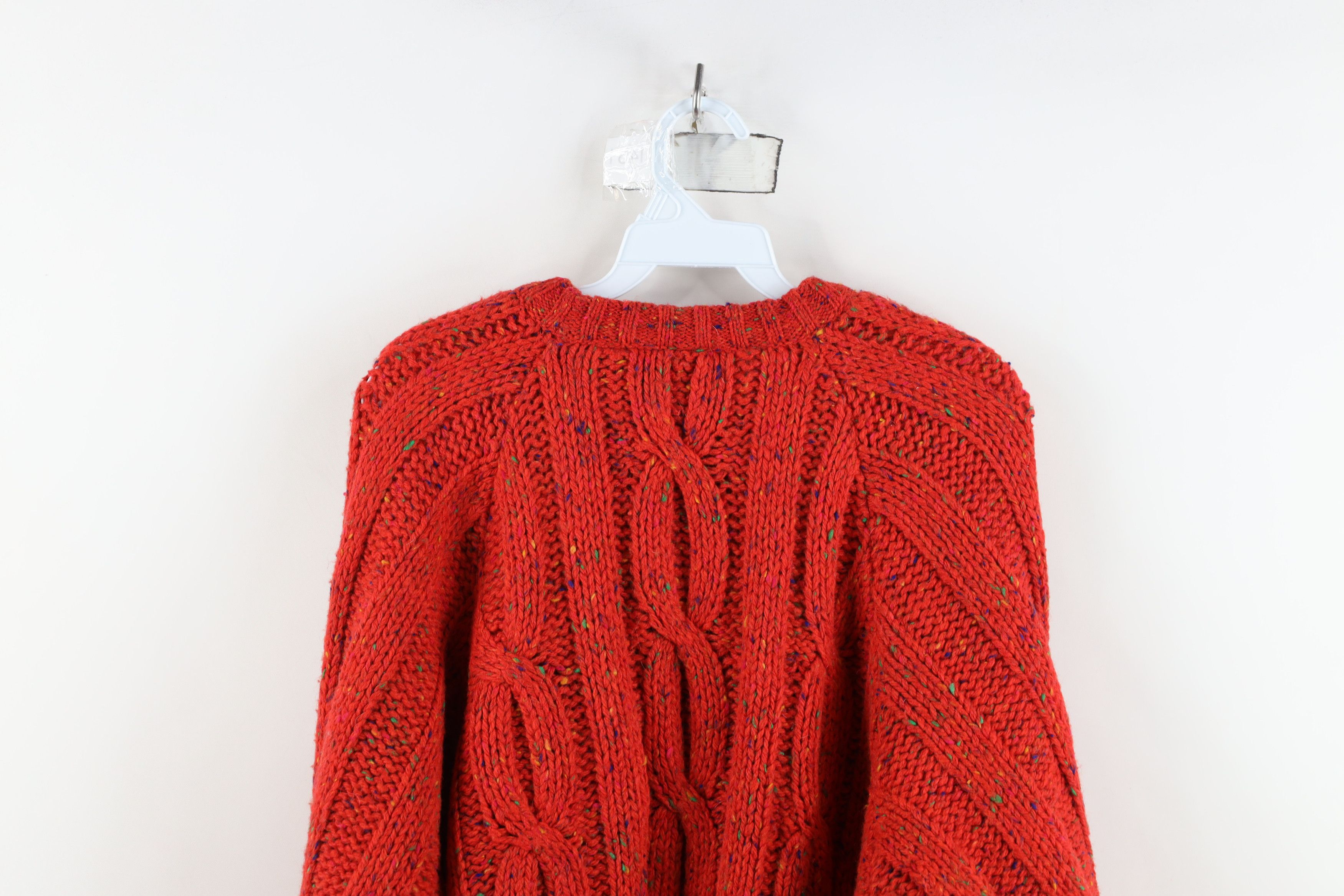 Vintage Vintage 90s Wool Blend Fisherman Chunky Cable Knit Sweater Size L / US 10 / IT 46 - 7 Thumbnail