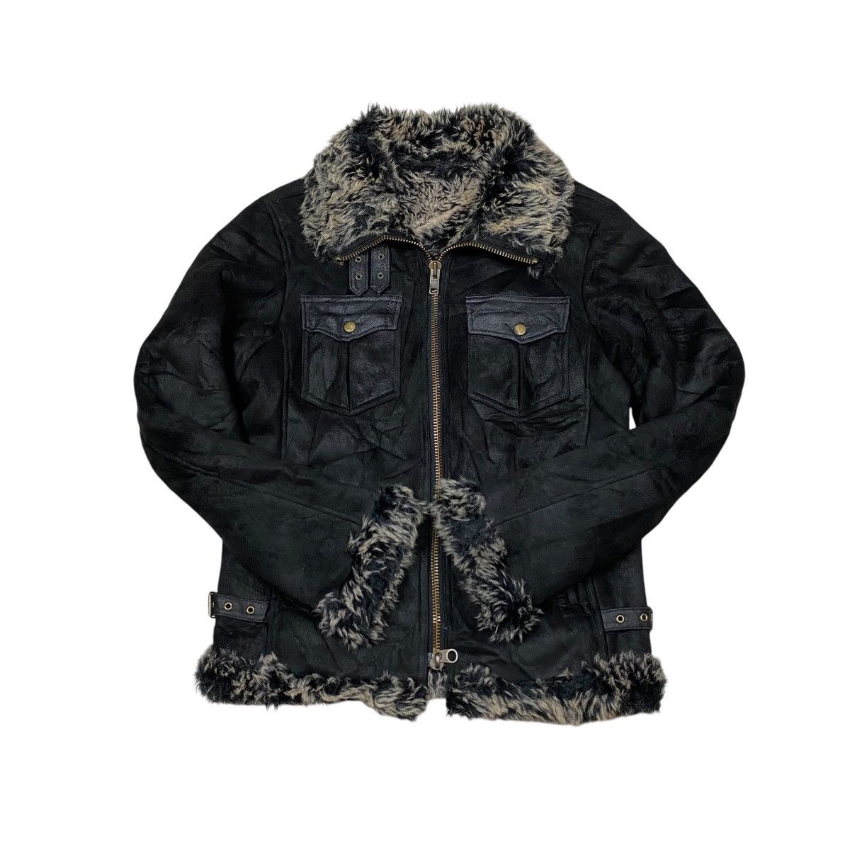 If Six Was Nine × Japanese Brand × Le Grande Bleu (L.G.B.) 291295=Homme Fur Suede Jacket Size US L / EU 52-54 / 3 - 6 Thumbnail