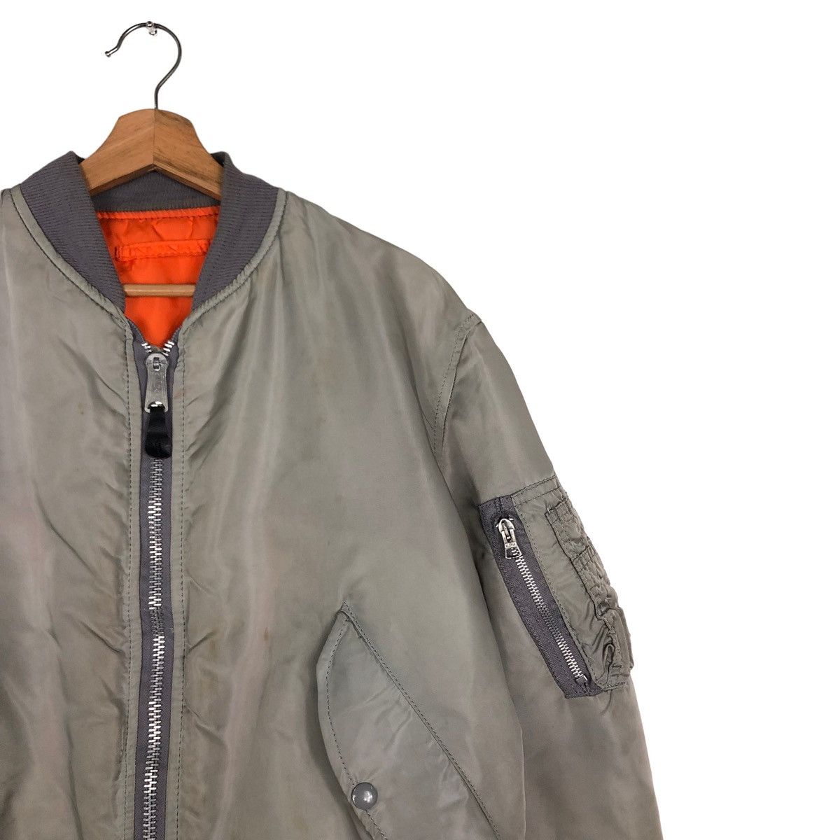 Vintage 🔥VINTAGE REVERSIBLE MA-1 BOMBER JACKET ALPHA INDUSTRIES Size US M / EU 48-50 / 2 - 6 Thumbnail